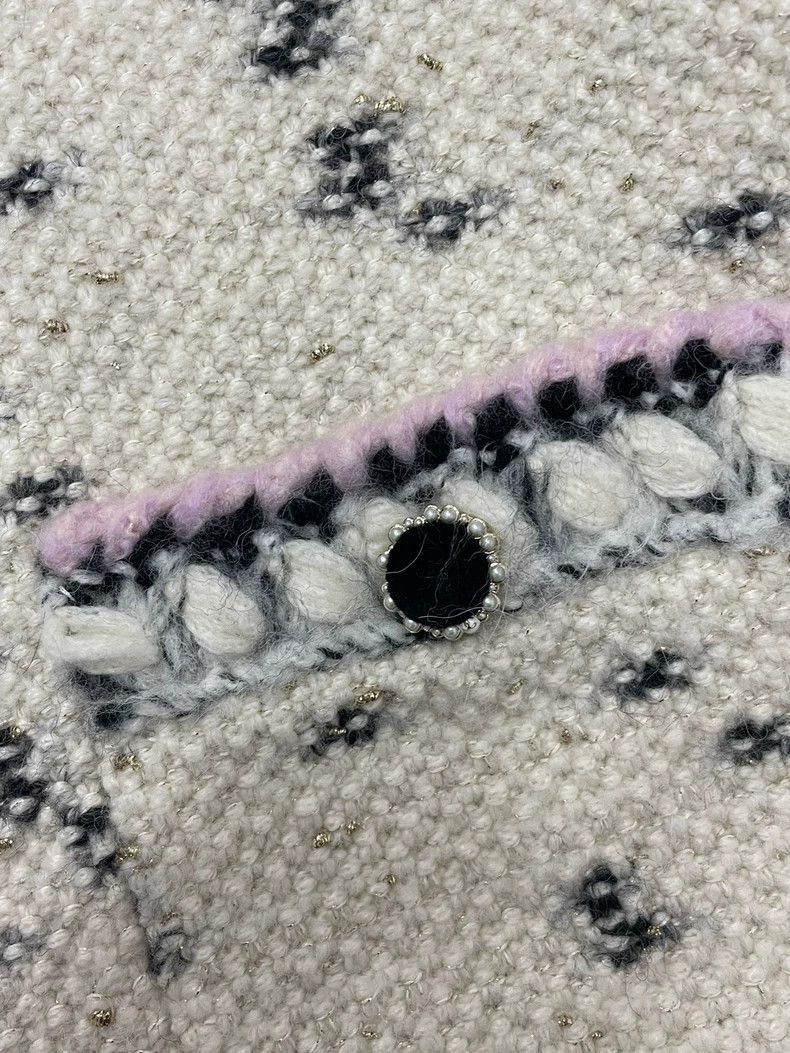 Chanel chanel Castle white black dot pearl buckle four-pocket jac Size XS / US 0-2 / IT 36-38 - 2 Thumbnail