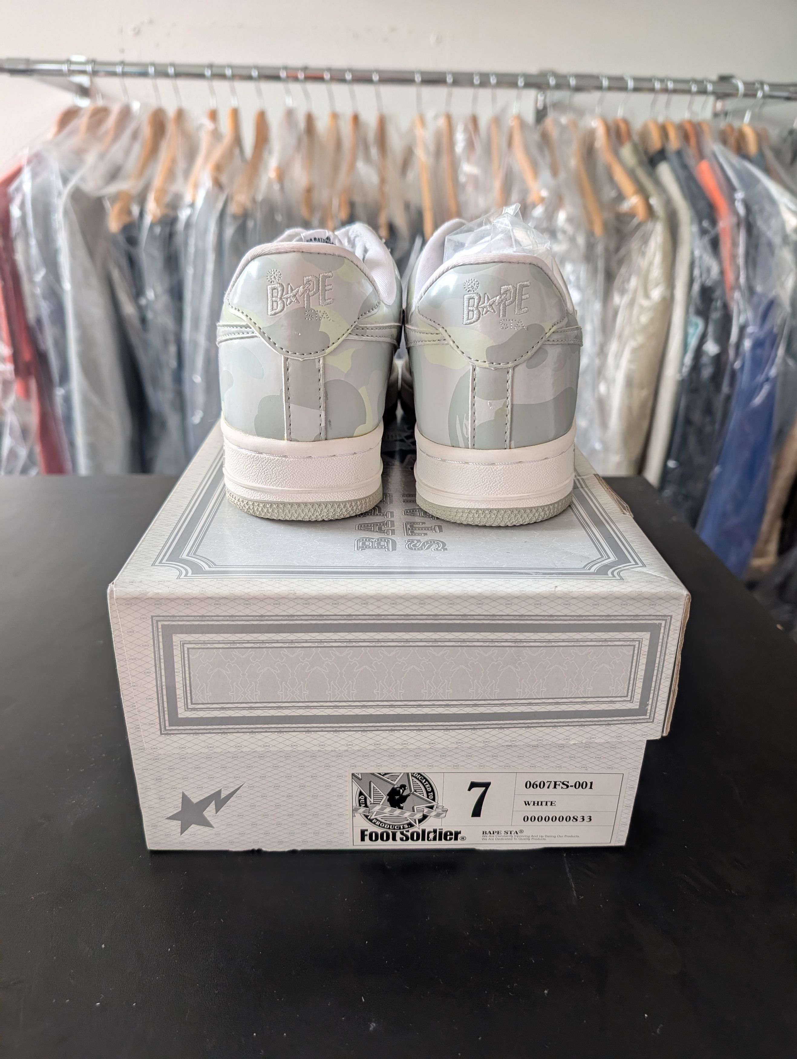 Bape Bapesta Grey Camo Brand New Dead Stock NIGO era Size US 7 / EU 40 - 4 Thumbnail