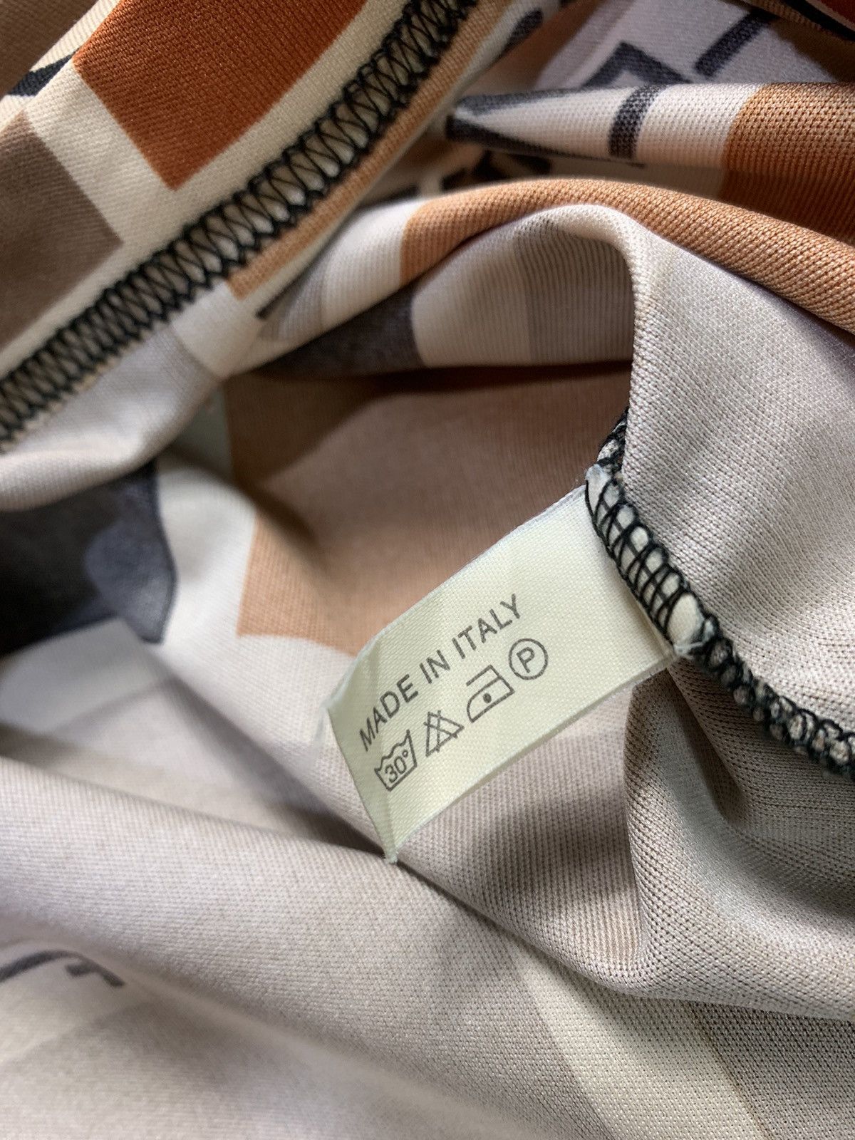 Fendi Vintage 90s Fendi puzzle spellout stretch t shirt Size S / US 4 / IT 40 - 6 Thumbnail