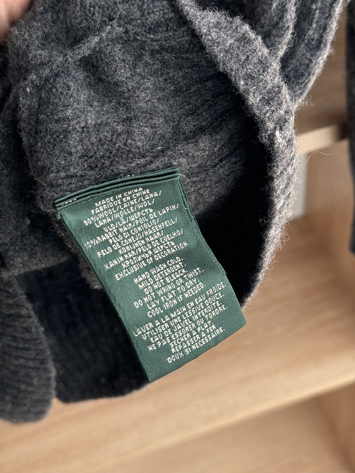 Lauren Ralph Lauren × Polo Ralph Lauren × Vintage Vintage Lauren Ralph Lauren W’ Grey Cable Knit Cardigan Size XS / US 0-2 / IT 36-38 - 5 Thumbnail