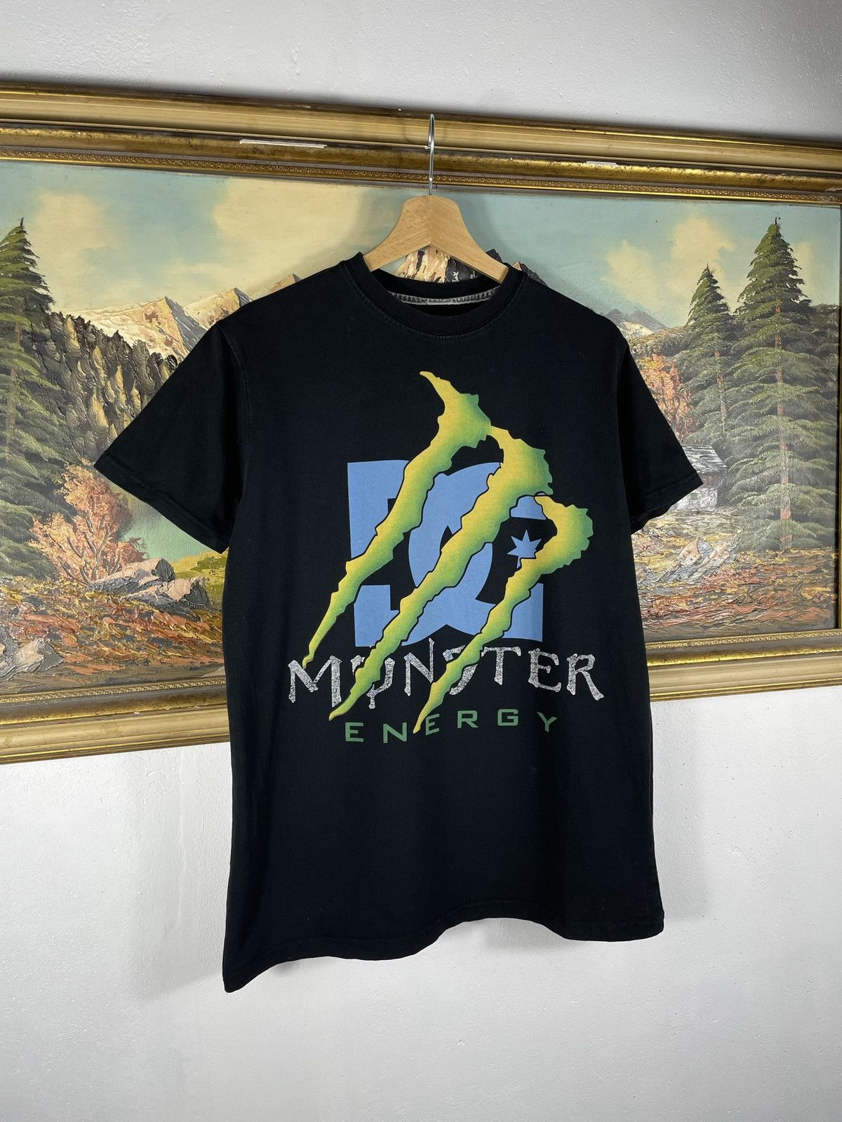 Vintage Monster Energy Drink Black Green Blue Retro y2k T-shirt Tee Size US M / EU 48-50 / 2 - 3 Thumbnail