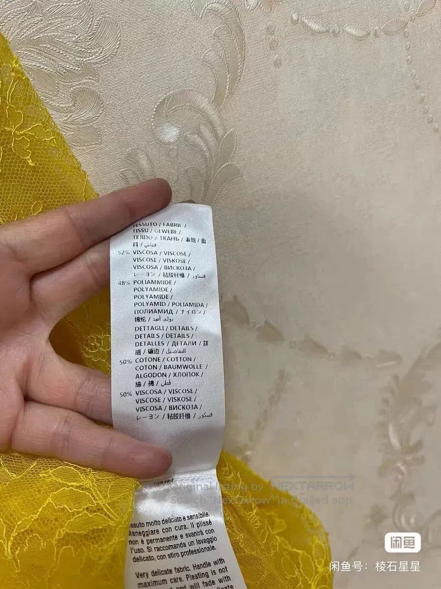 Gucci Gucci Yellow Lace Runway Shirt. Size M / US 6-8 / IT 42-44 - 6 Thumbnail