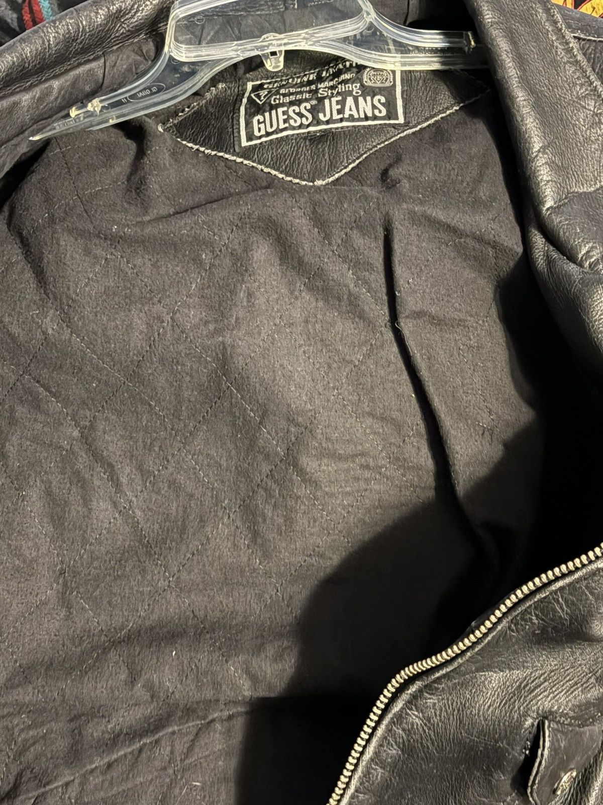 Guess Vintage Guess Marciano Genuine Leather Moto Jacket Medium Size US M / EU 48-50 / 2 - 8 Thumbnail