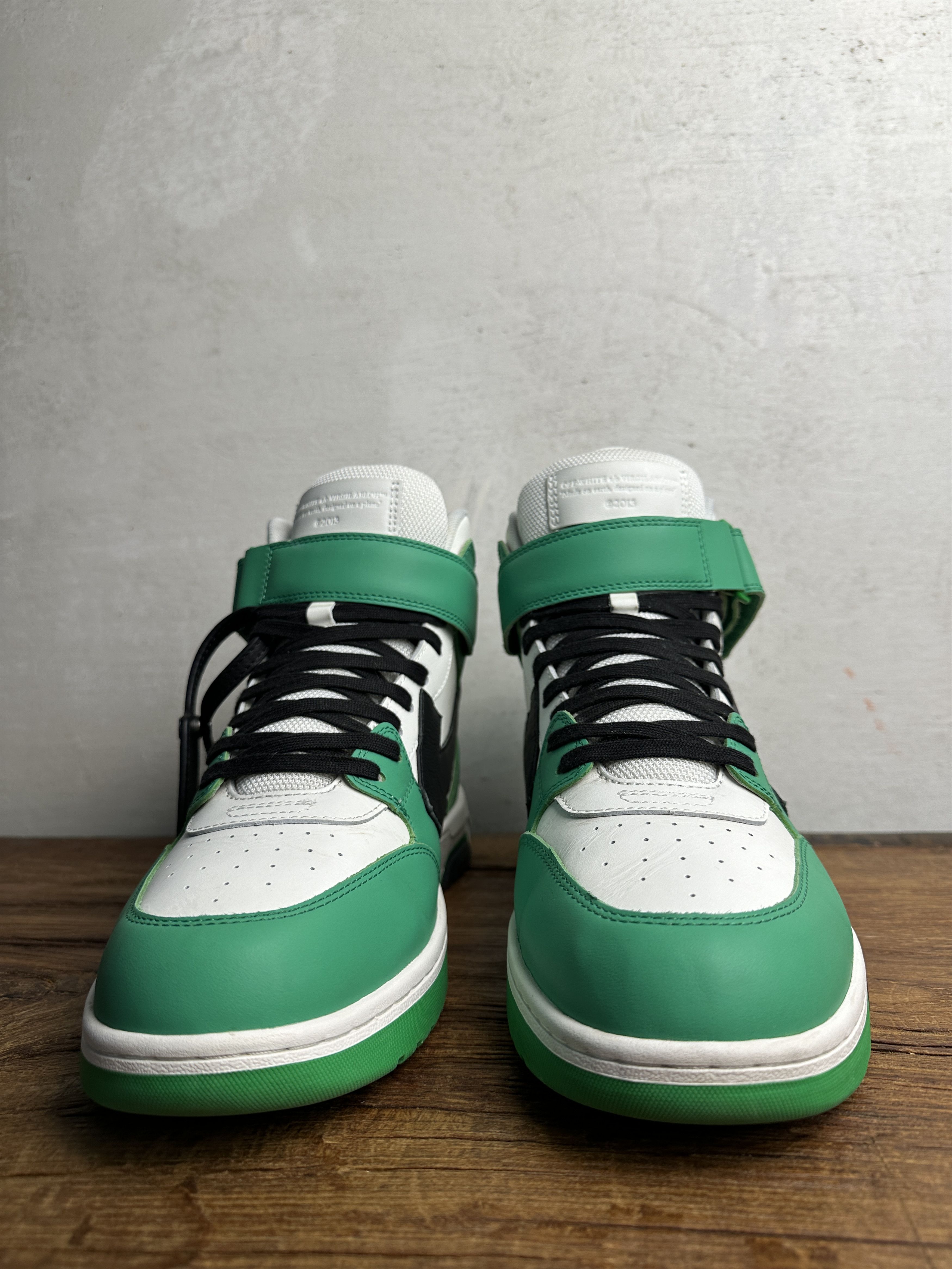 Off-White OFF-WHITE OUT OF OFFICE MID TOP LEA in green Size US 11 / EU 44 - 8 Thumbnail