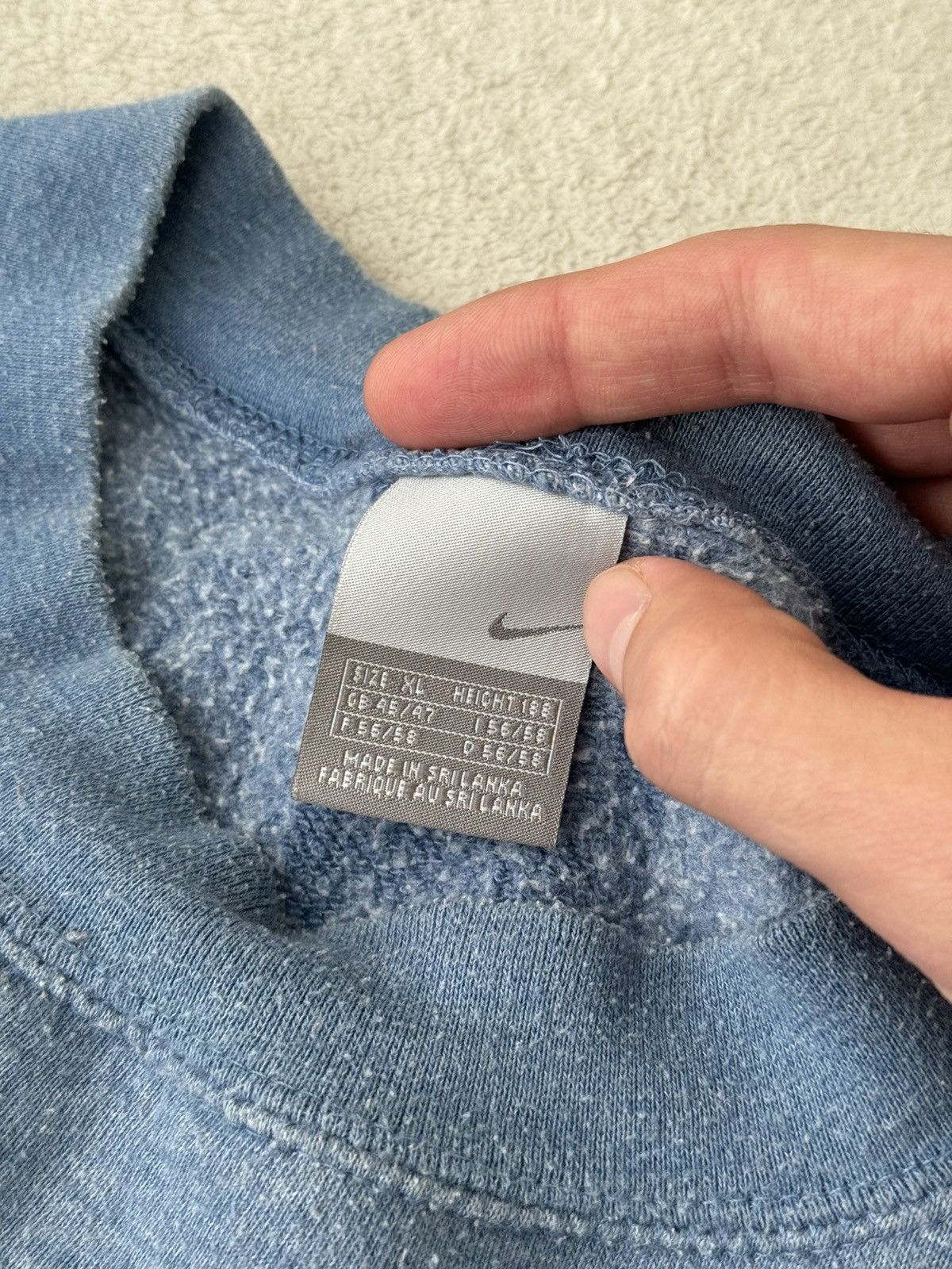 Nike × Vintage Vintage Nike Y2K oversized blue sweatshirt Size US XL / EU 56 / 4 - 10 Thumbnail