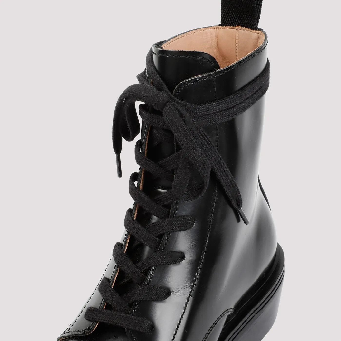 Bottega Veneta o1bcso1str0226 Fireman Lace-Up Boots in Black Size US 10.5 / EU 43-44 - 4 Thumbnail