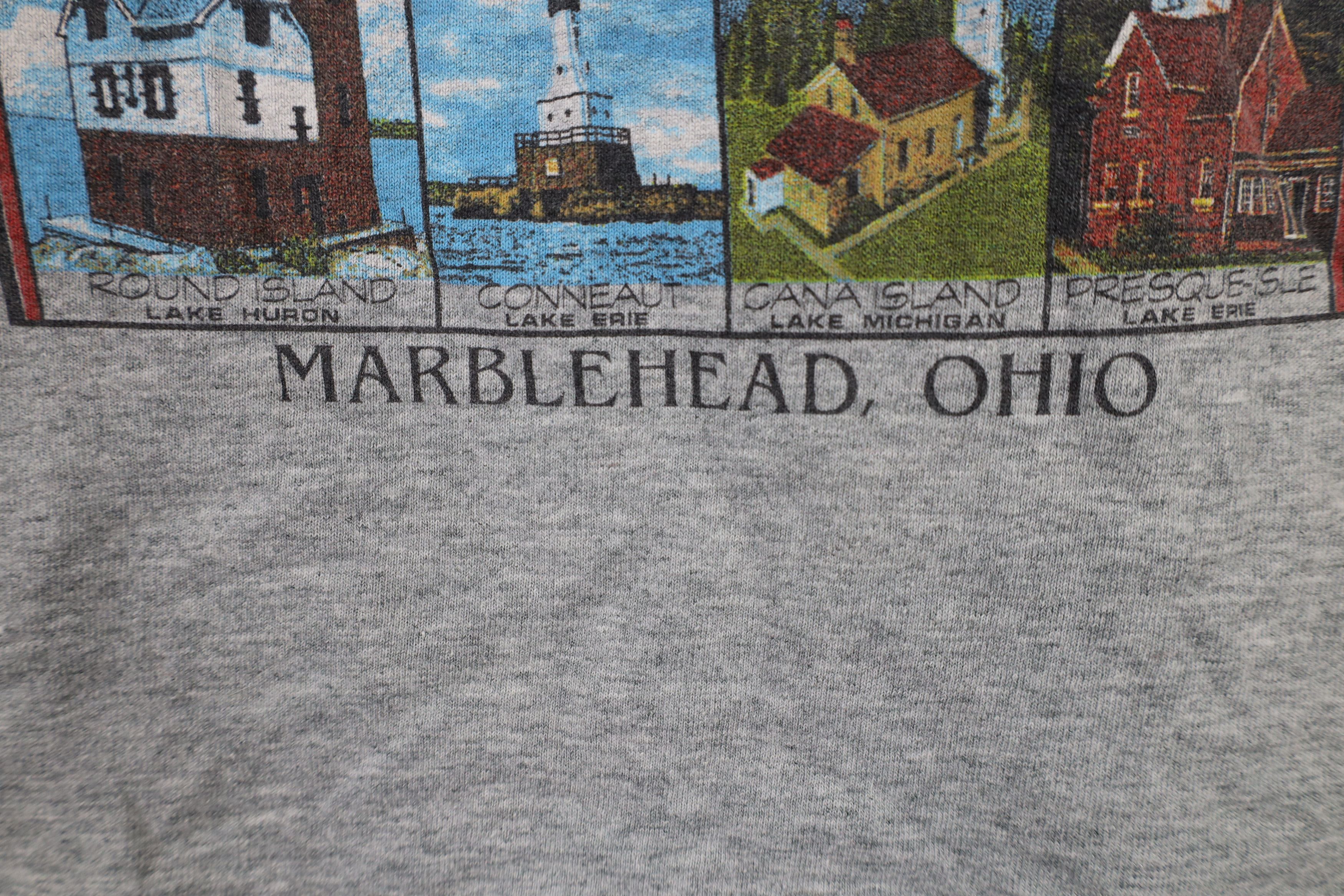 Vintage Vintage 90s Great Lakes Lighthouses Marblehead Ohio T-Shirt Size US M / EU 48-50 / 2 - 5 Thumbnail