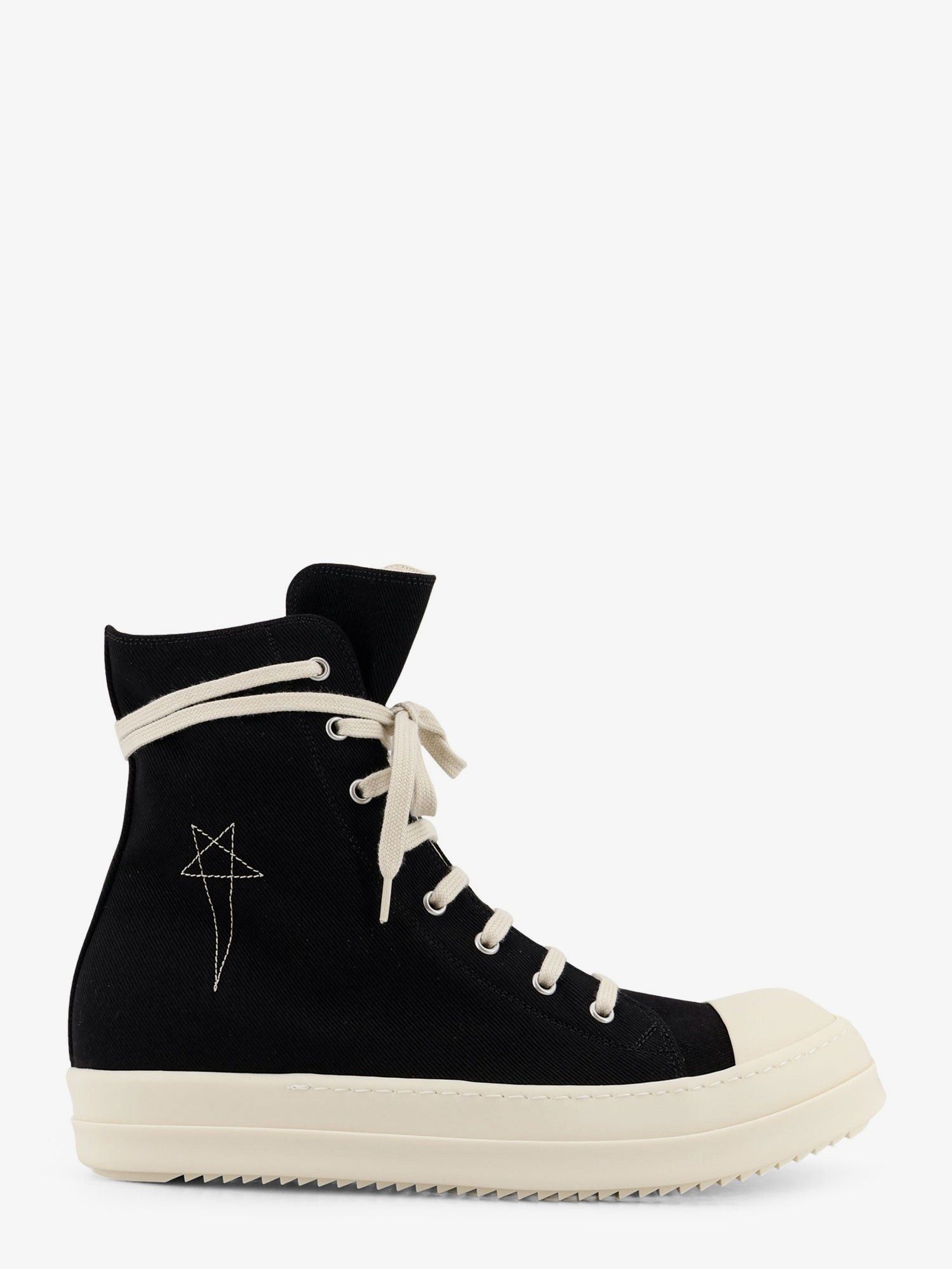 Rick Owens Drkshdw Denim Sneakers With Side Embroidered Logo Size US 11 / EU 44 - 1 Thumbnail