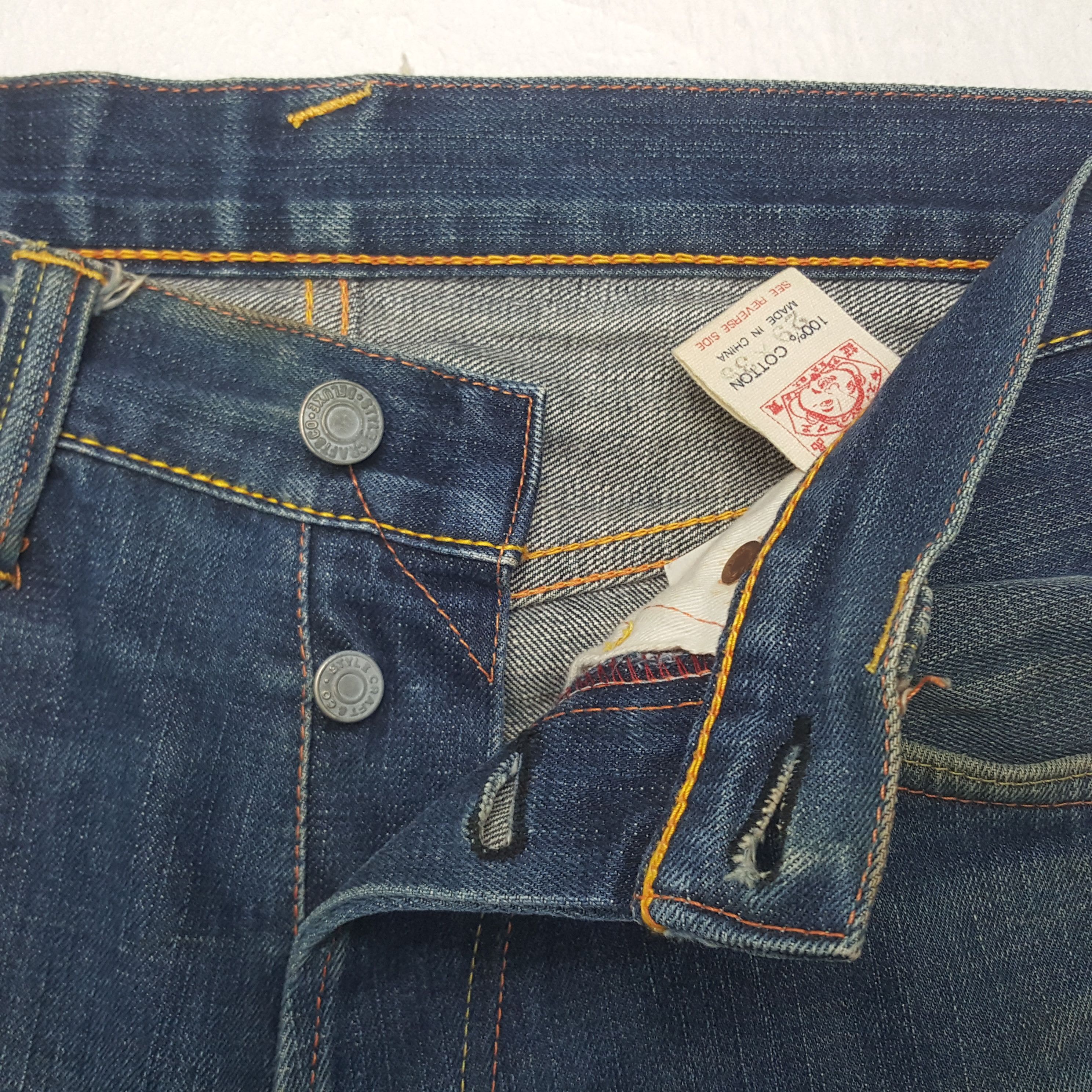 Evisu × Japanese Brand Vintage Evisu Japan Custom Daicock Art Denim Jeans Size US 28 / EU 44 - 12 Thumbnail