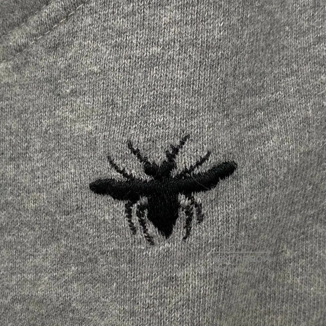 Dior gray embroidered bee hoodie by Dior. Size US S / EU 44-46 / 1 - 5 Thumbnail