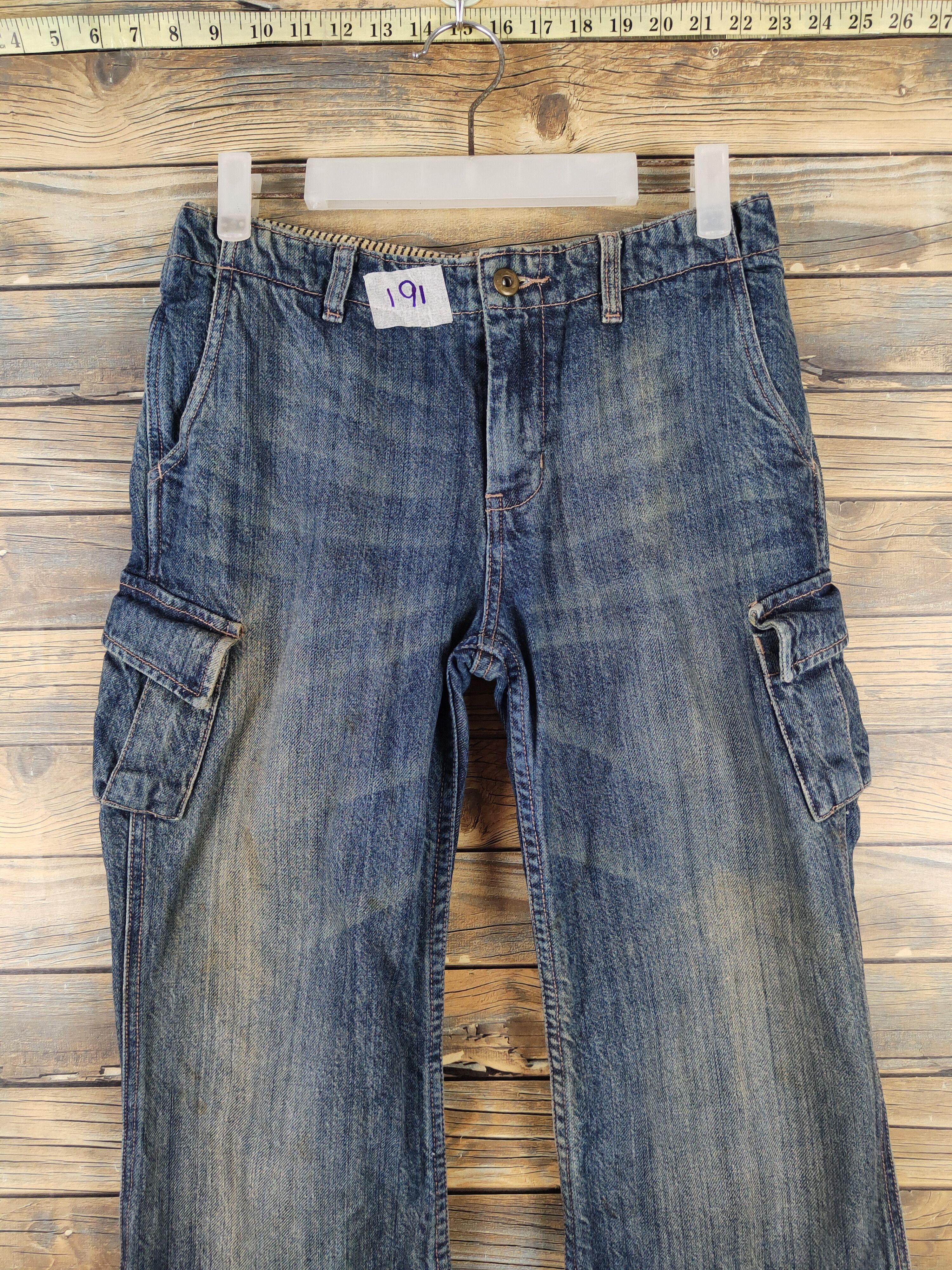 Japanese Brand DL Japan vintage Blue Distressed Ripped denim Jeans #191 Size US 28 / EU 44 - 2 Thumbnail