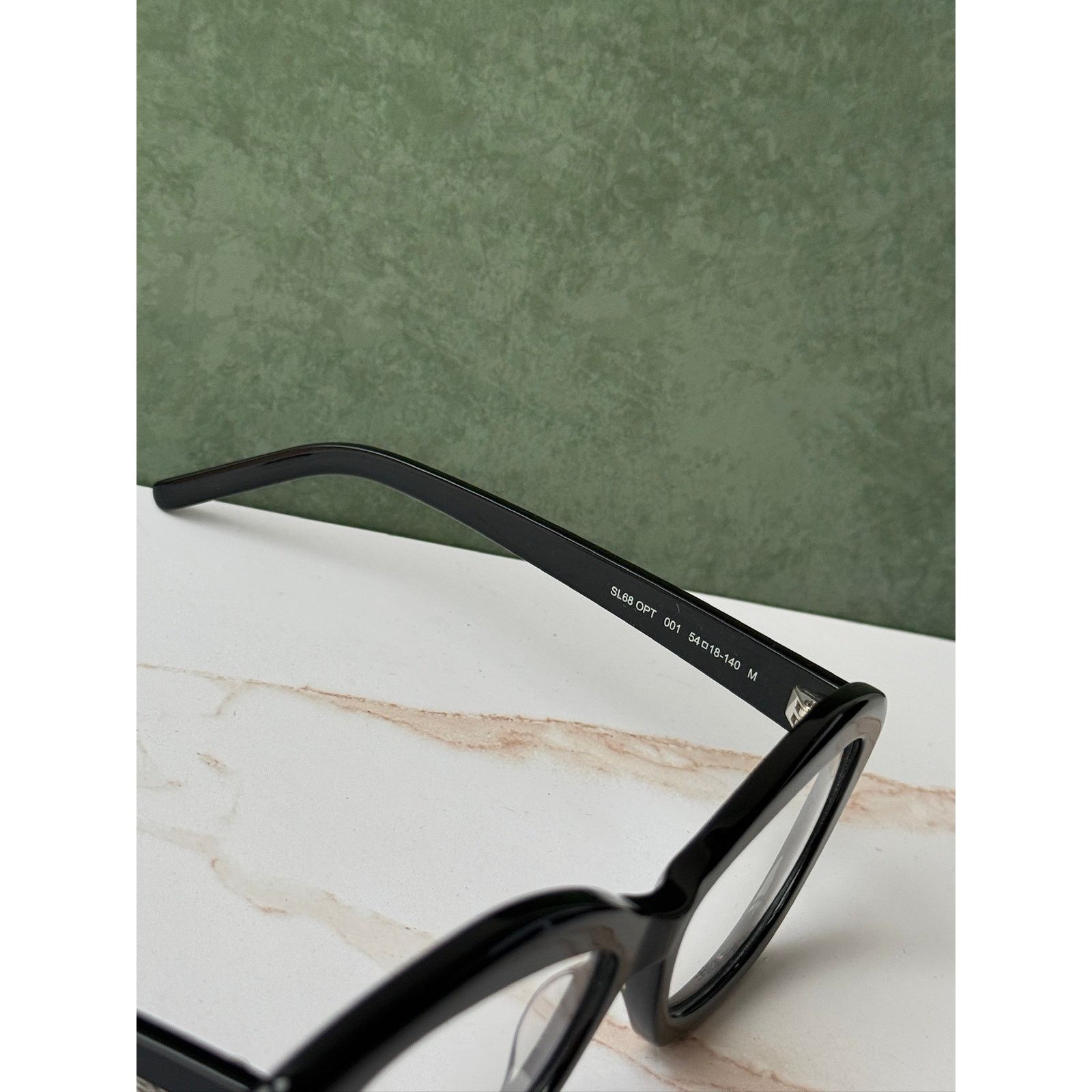 Saint Laurent Paris NEW Saint Laurent SL68 OPT Black Thick Rim Eyeglasses Frames Size ONE SIZE - 8 Thumbnail