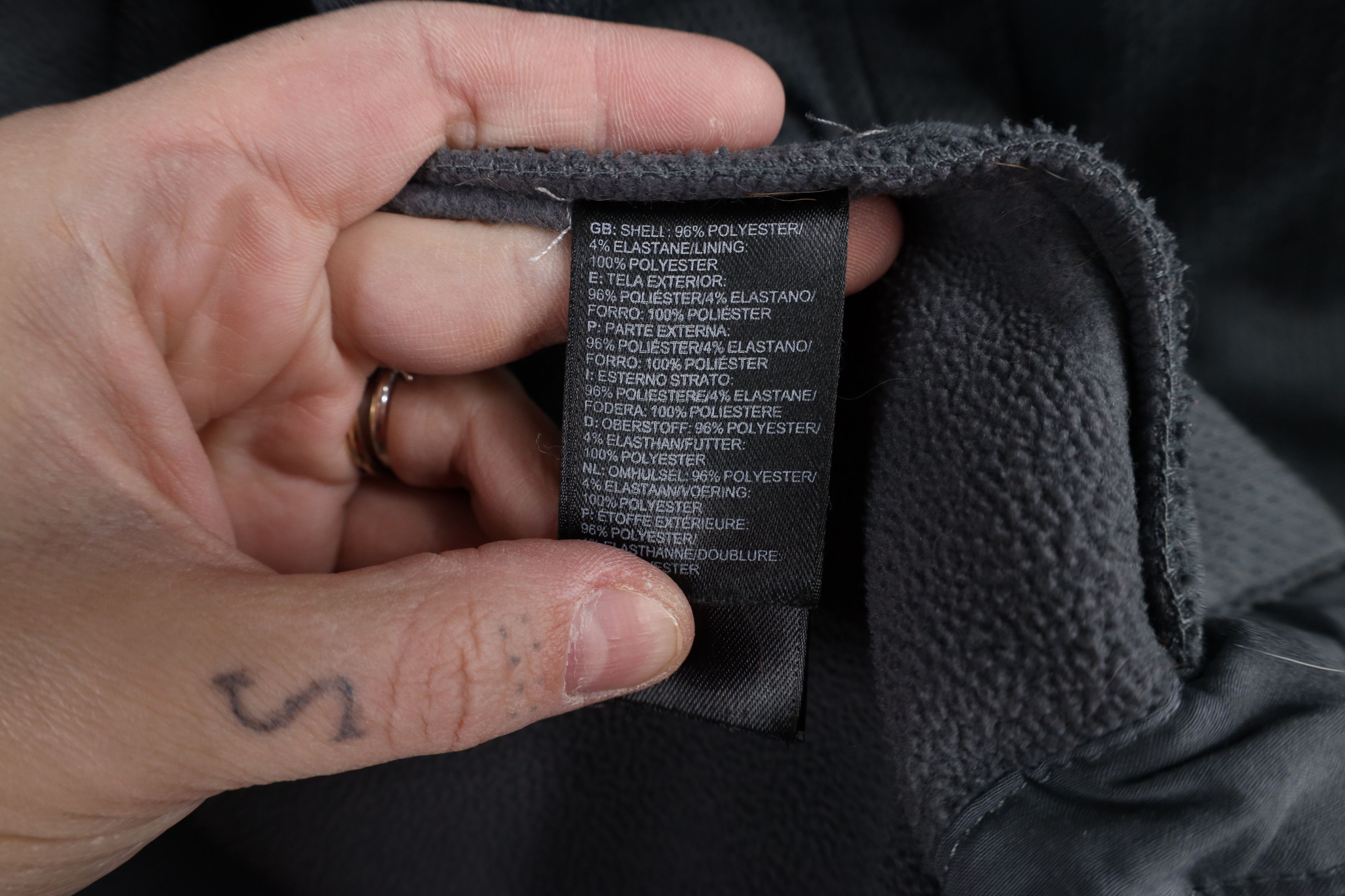 The North Face × Vintage The North Face Fleece Lined Full Zip Soft Shell Jacket Gray Size US L / EU 52-54 / 3 - 14 Thumbnail