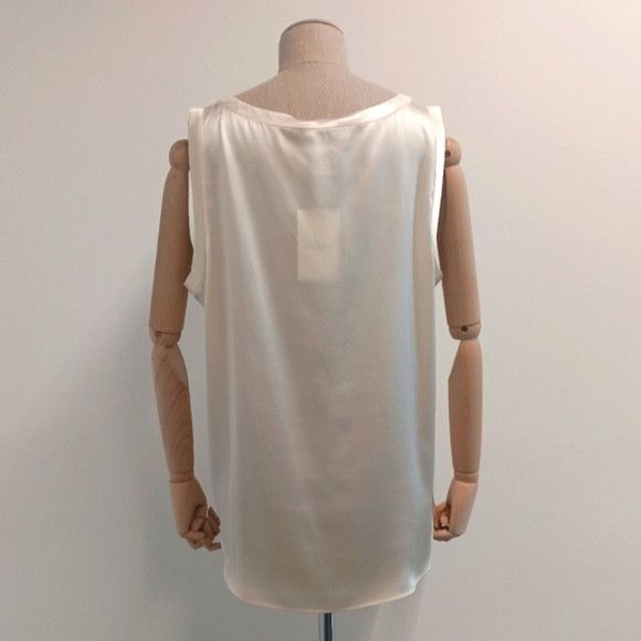 Lafayette 148 LAFAYETTE 148 Perla Luxe Silk Charmeuse Blouse - Candlelight Size XL / US 12-14 / IT 48-50 - 7 Thumbnail