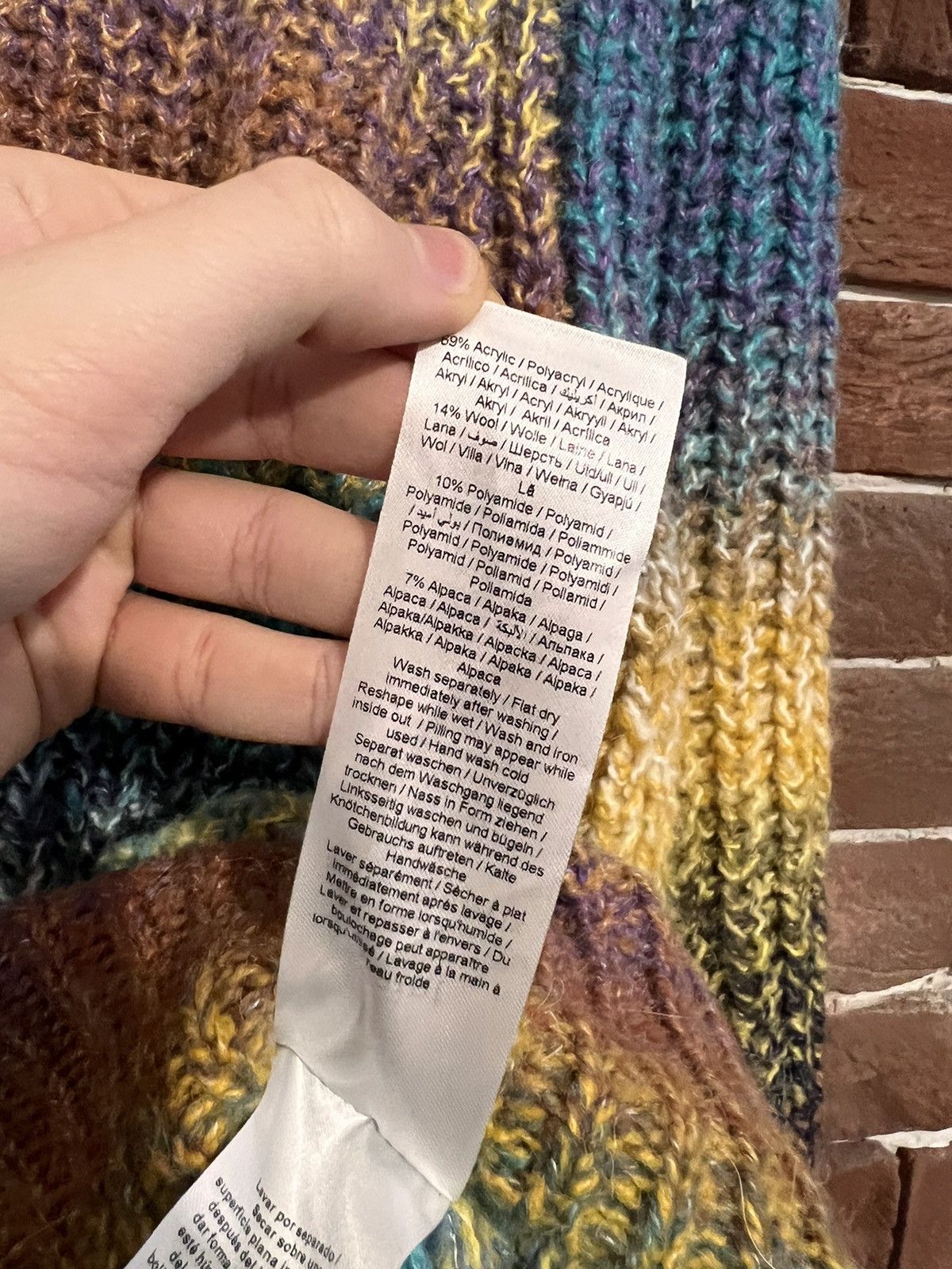 Other Saint Trope Alpaca Wool Multicolor Sweater Knit Kurt Cobain Size US L / EU 52-54 / 3 - 7 Thumbnail