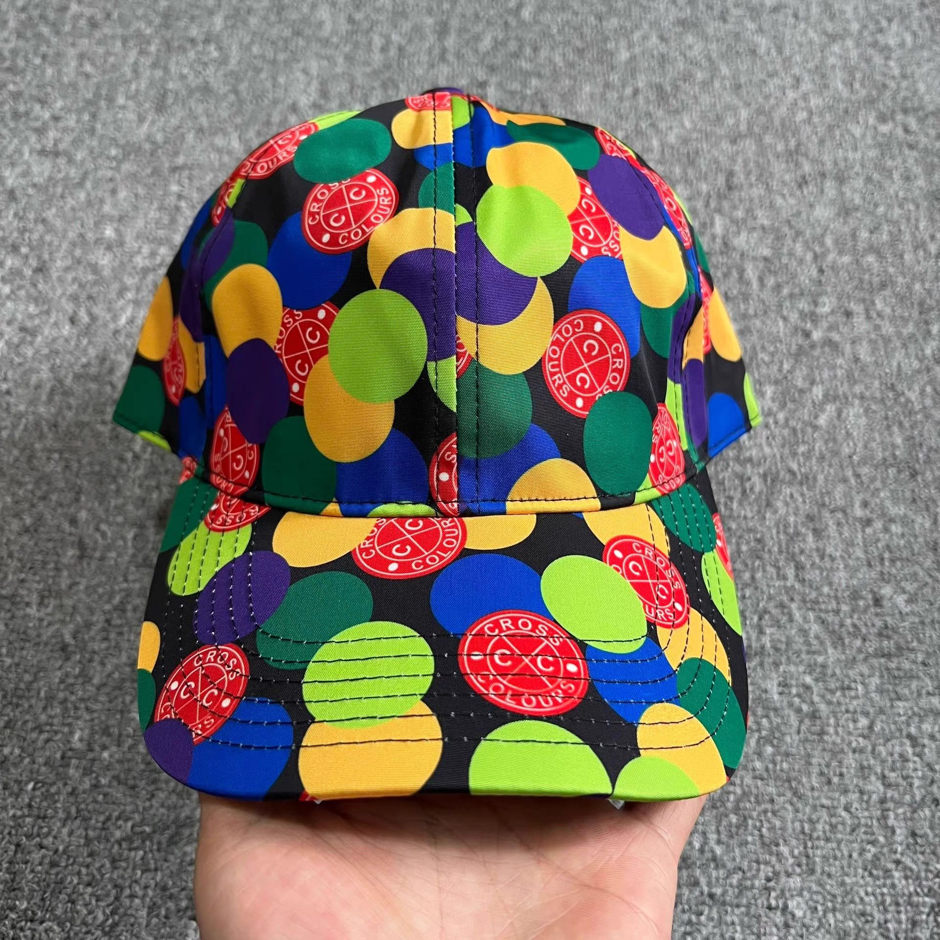 Cross Colours Cross Colours Polka Dot Curved Brim Baseball Cap Q7 Size ONE SIZE - 1 Thumbnail