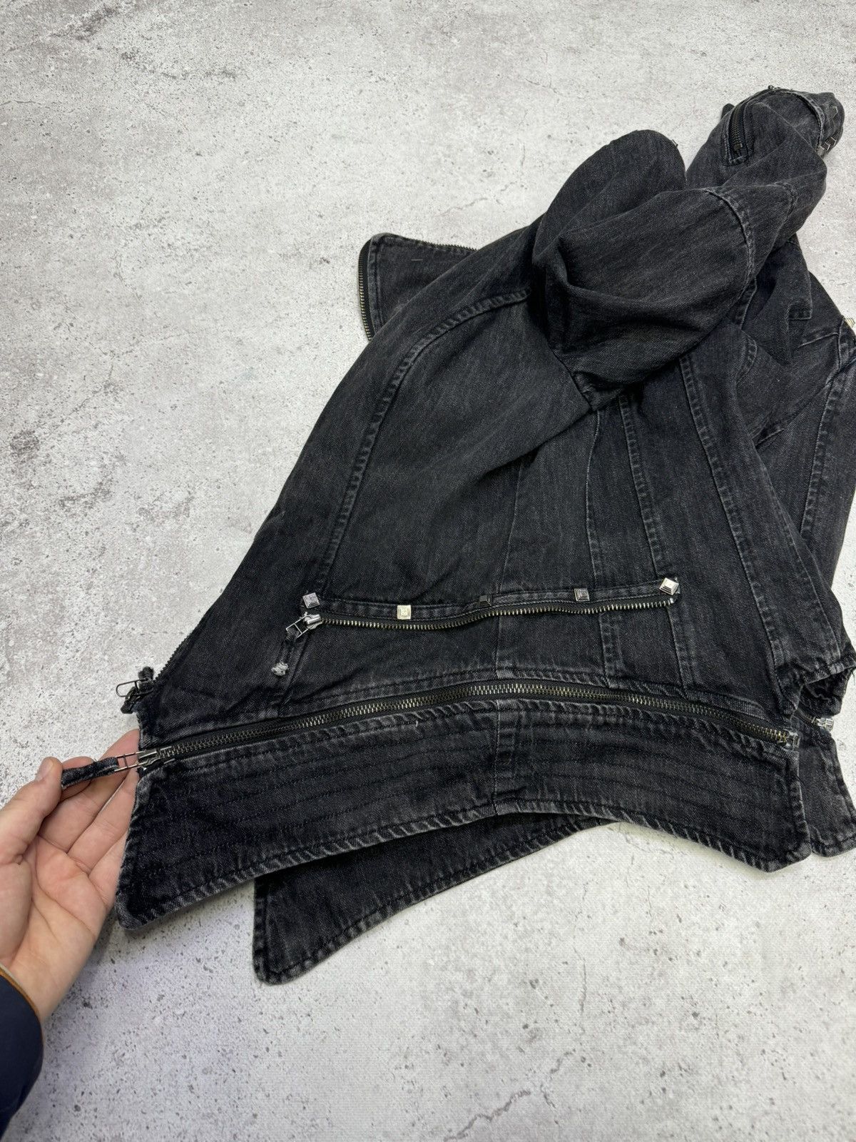 KMRii Vintage Multi-Zip Double Zip Denim Jacket Size US M / EU 48-50 / 2 - 5 Thumbnail