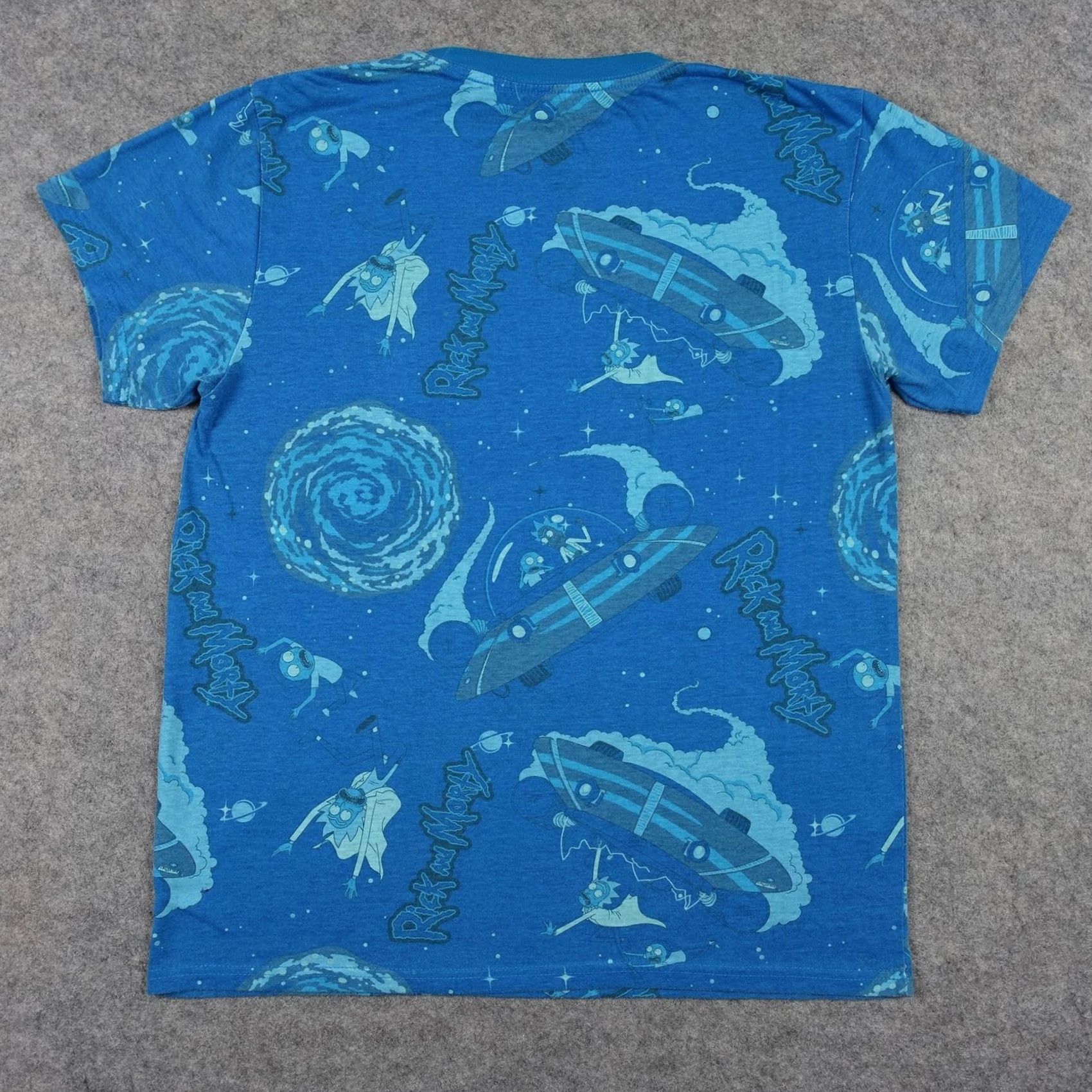 Gloverall Rick And Morty Shirt Mens Medium Blue Portal Rick Morty All Over Graphic Tee AOP Size US M / EU 48-50 / 2 - 7 Thumbnail