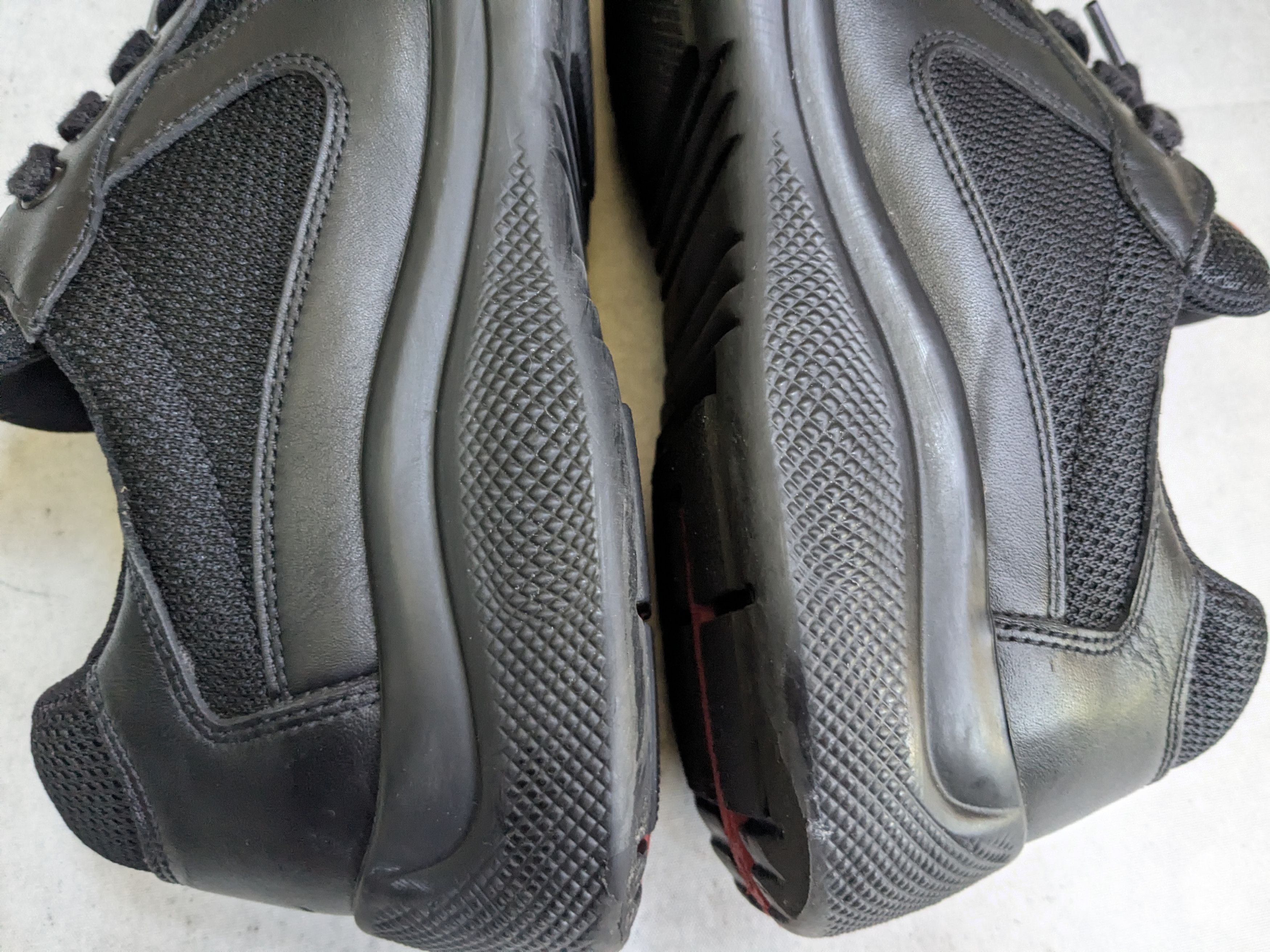 Prada Prada America's Cup Sneakers Black 9.5 Low Tops Leather Red Size US 9.5 / EU 42-43 - 12 Thumbnail