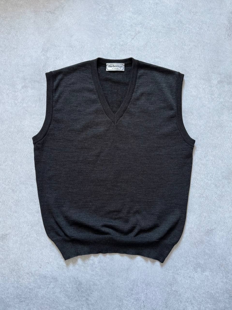Burberry Vintage Burberrys Wool Knit Vest Sweater V-Neck Size US M / EU 48-50 / 2 - 1 Thumbnail