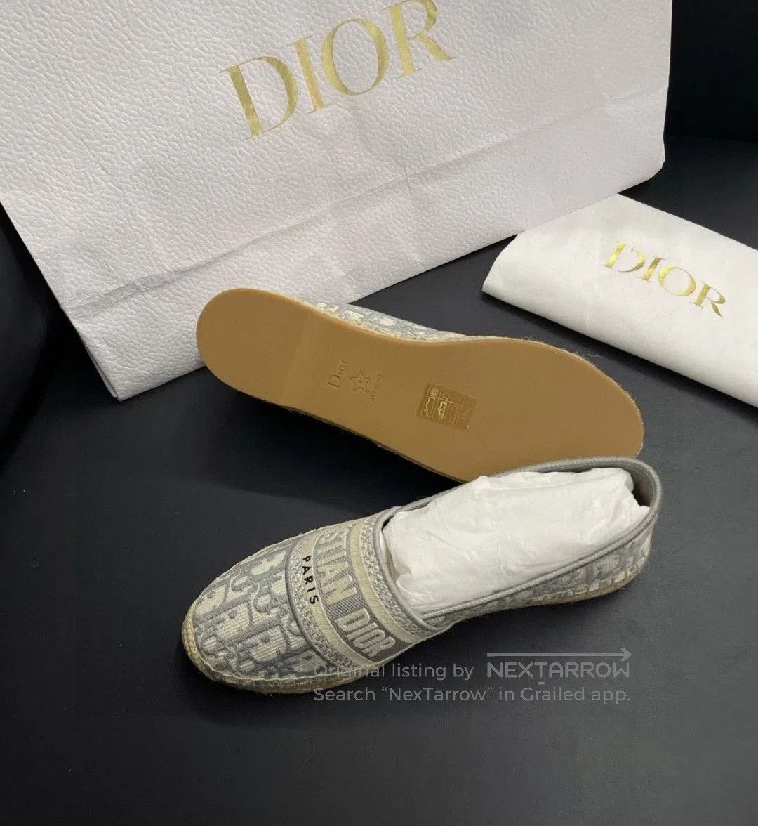 Dior Dior Granville Gray Espadrilles. Size US 7 / IT 37 - 5 Thumbnail