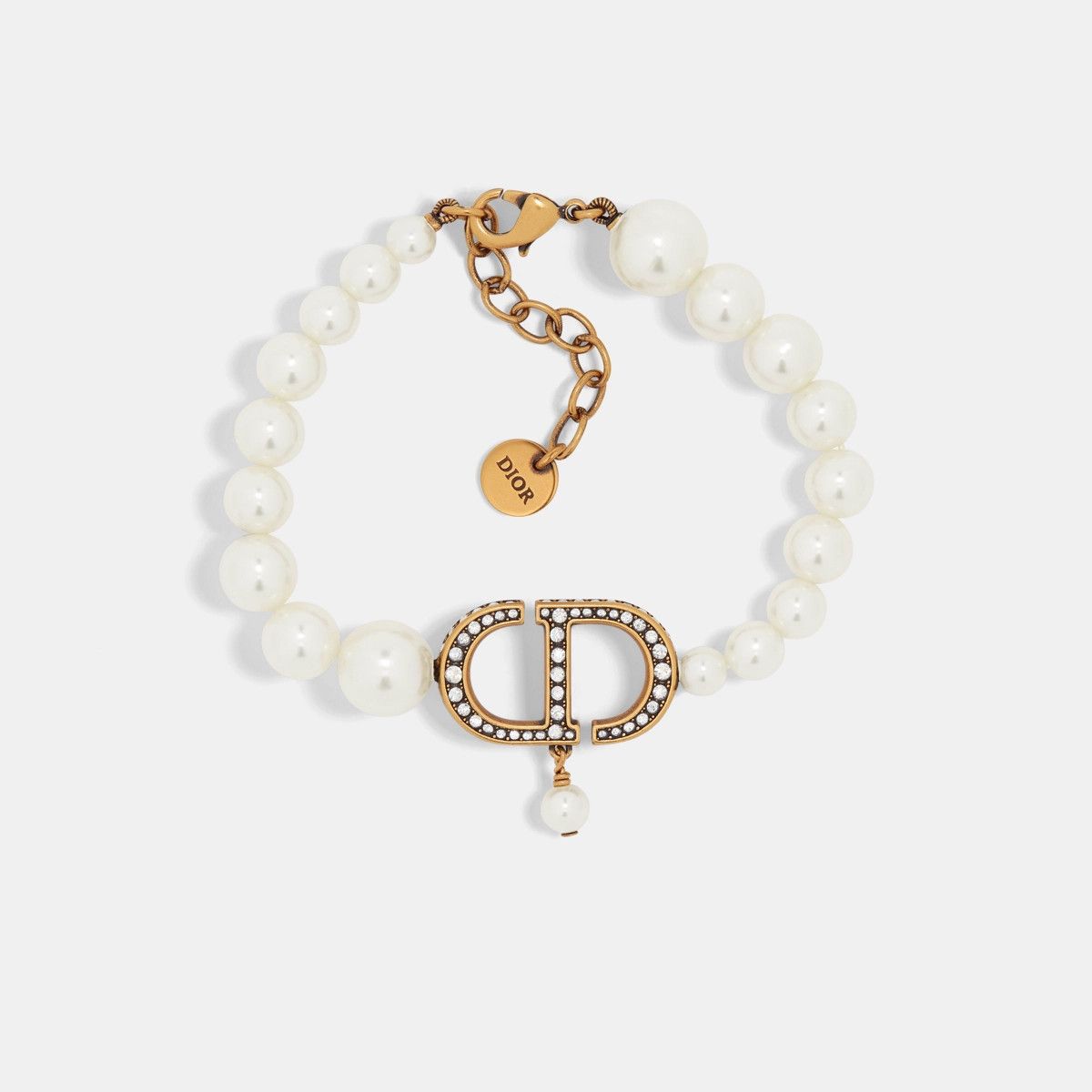 Dior o1bcso1str0126 Size:OS/30 Montaigne Bracelet in Golden/White Size ONE SIZE - 1 Thumbnail