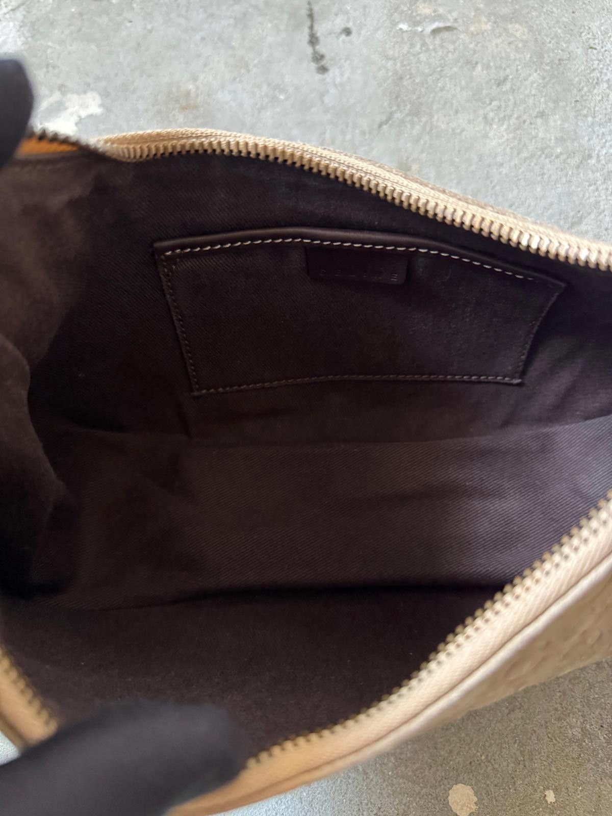 Celine Celine Macadam Suede Ava Shoulder Bag Beige Size ONE SIZE - 9 Thumbnail