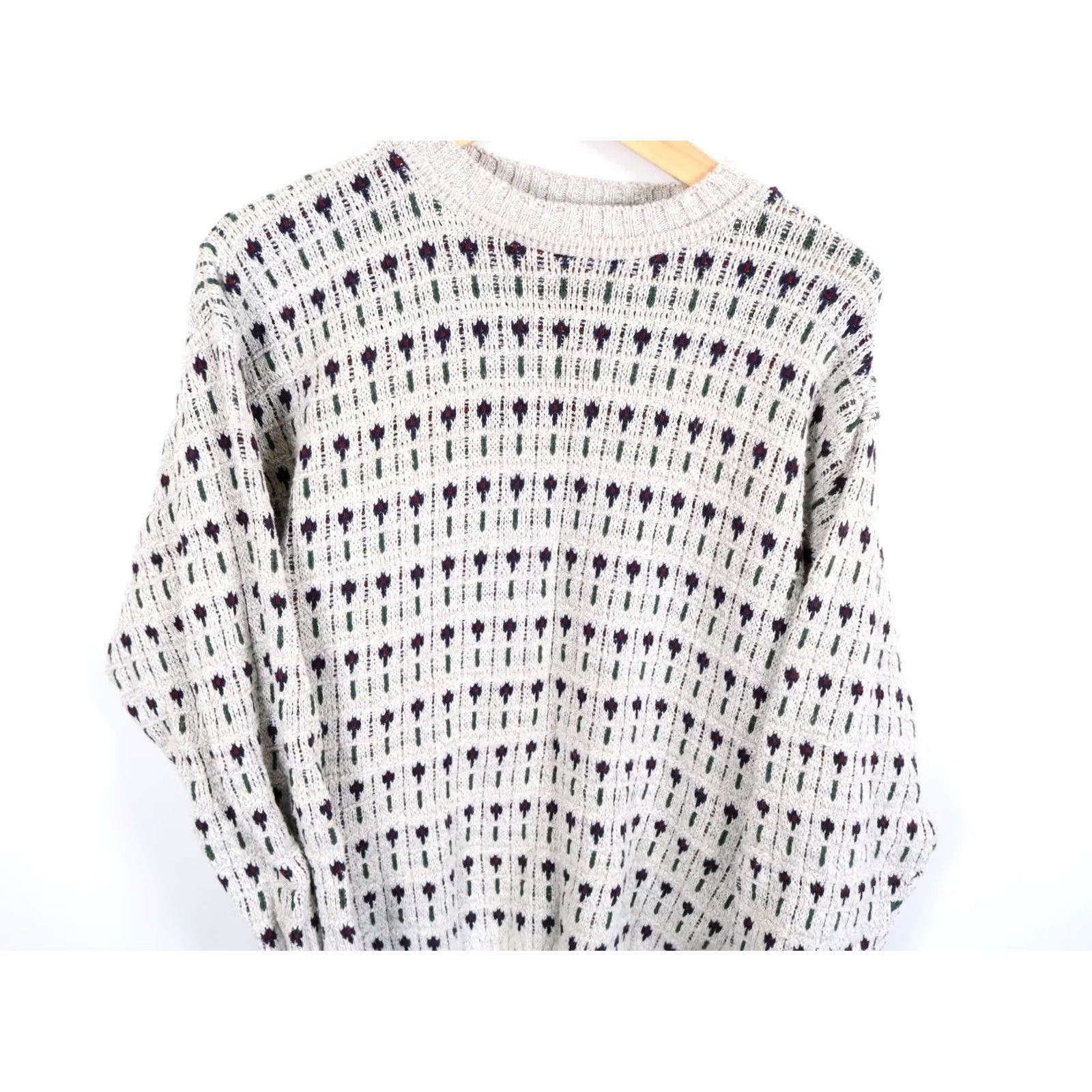 Vintage VINTAGE Towncraft Sweater Men’s Medium Gray Geometric Pattern Textured Knit Size US M / EU 48-50 / 2 - 4 Thumbnail