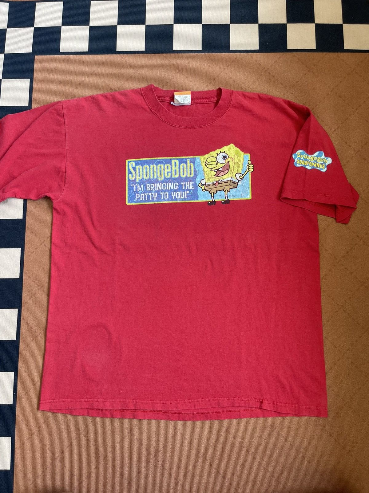 Nickelodeon Vintage 2002 SpongeBob "Bringing The Patty To You" Tee Size US XL / EU 56 / 4 - 2 Thumbnail