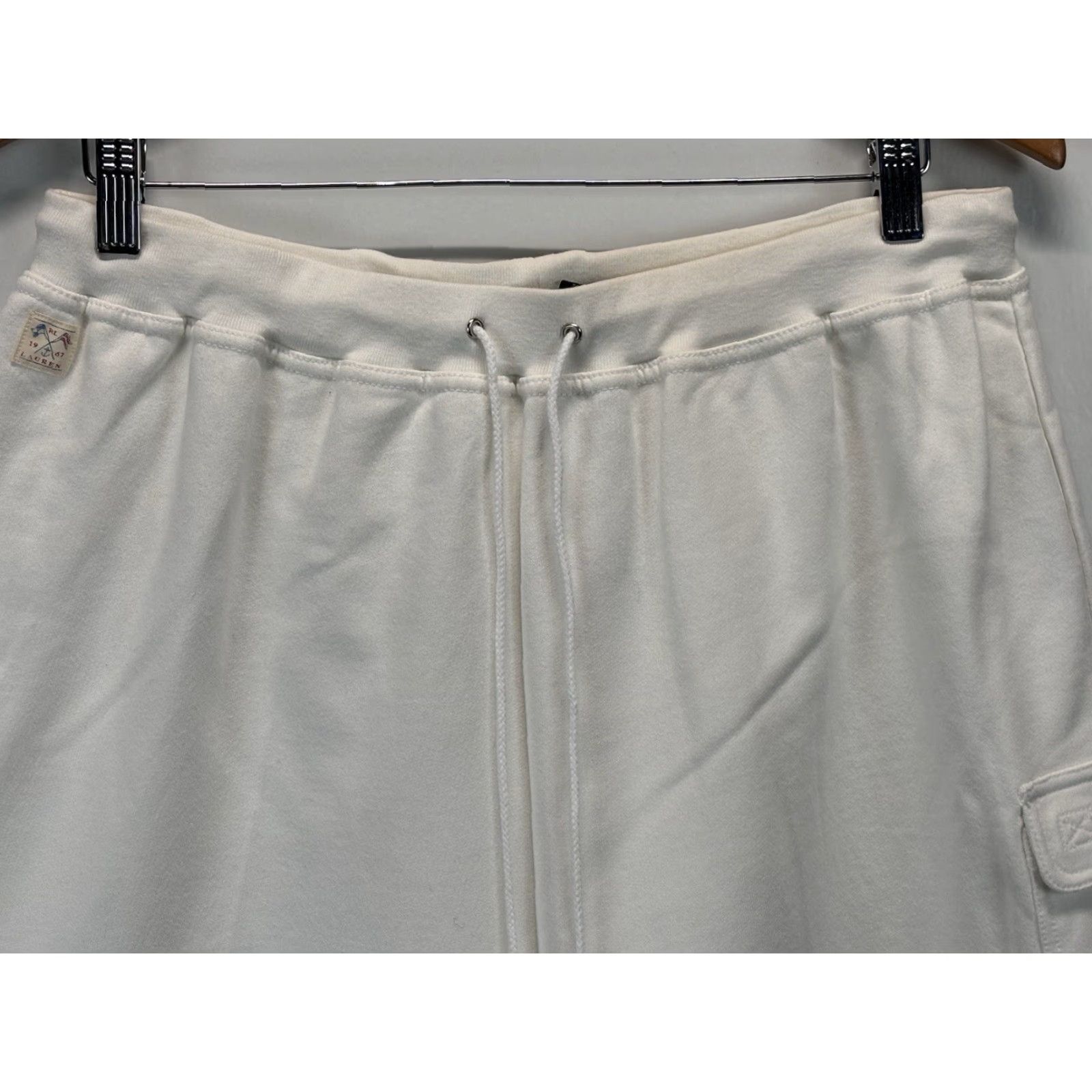 Ralph Lauren VINTAGE? No. NEW! Lauren Ralph Lauren Jogging Shorts Sz 1X Plus Women’s White Drawstring Size 40" / US 18 - 3 Thumbnail