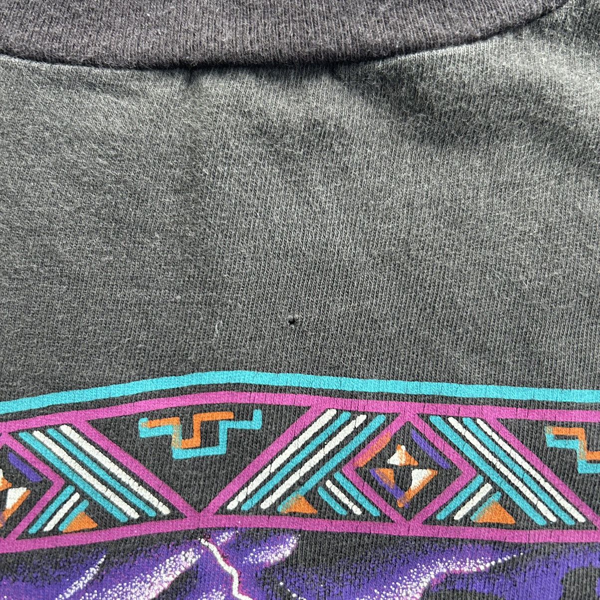 Vintage Vintage 90s Wolf Nature Lightning Boxy Fit Faded T Shirt Size US XL / EU 56 / 4 - 3 Thumbnail