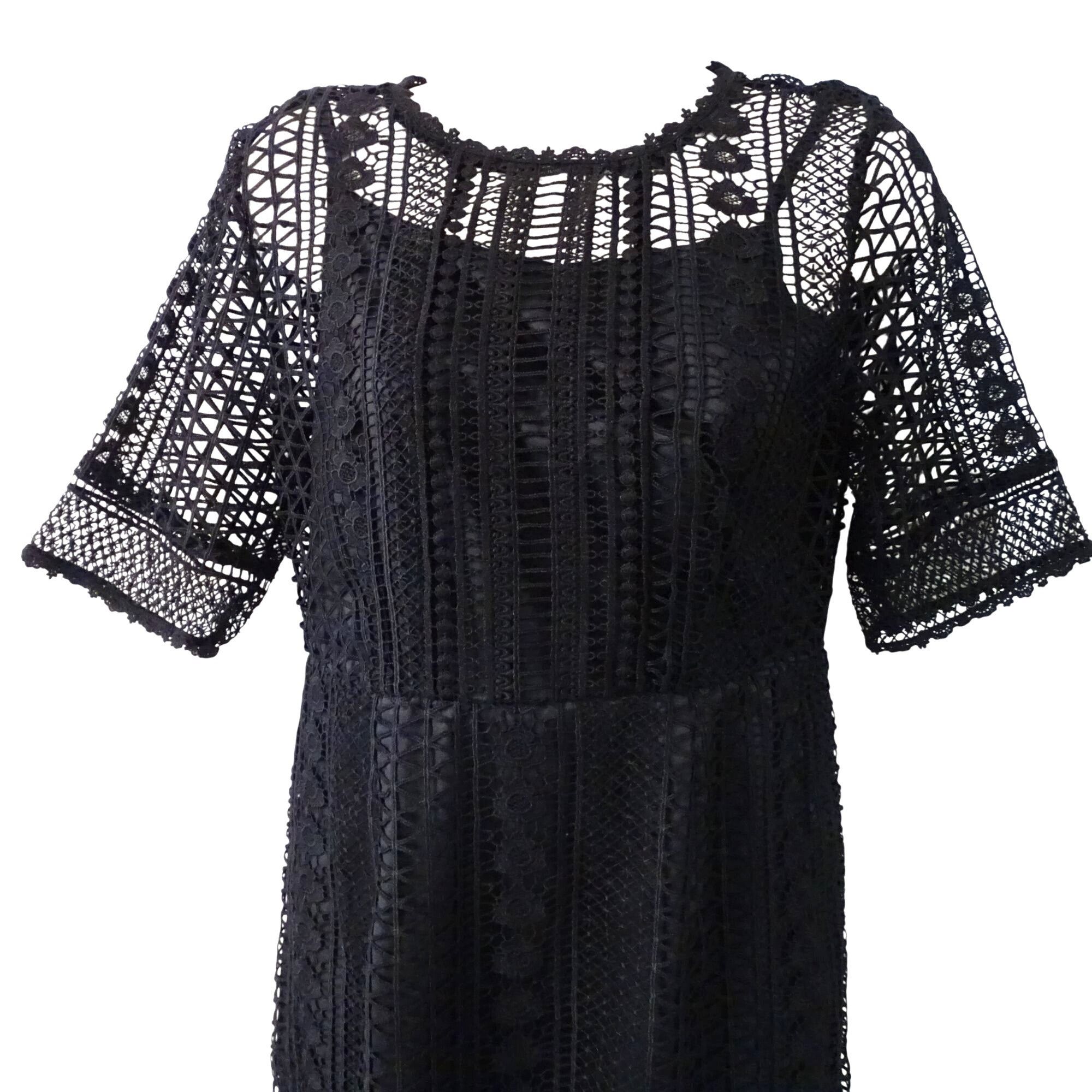 Other Tresmoi Black Lace A-line Dress Women Size M Short Sleeve Size M / US 6-8 / IT 42-44 - 2 Thumbnail