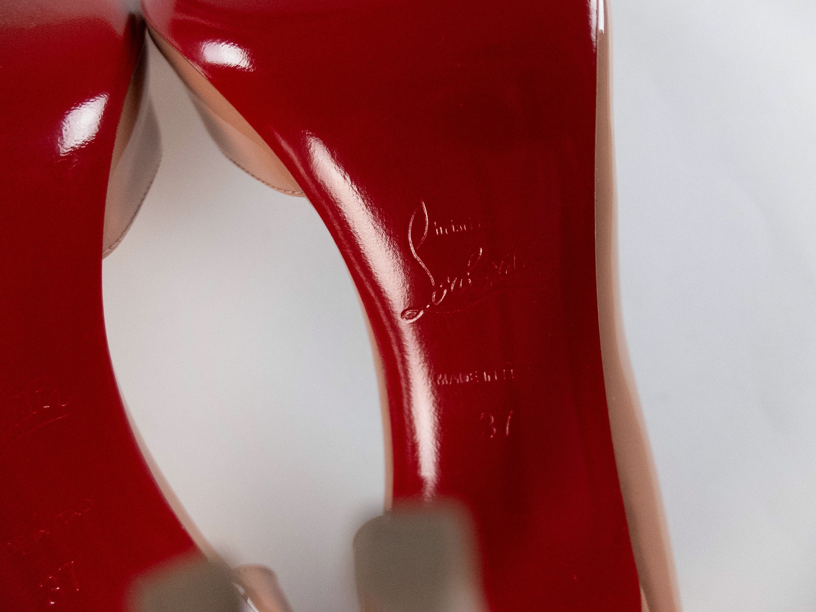 Christian Louboutin CHRISTIAN LOUBOUTIN Iriza nude patent leather pumps 7 Size US 7 / IT 37 - 10 Thumbnail