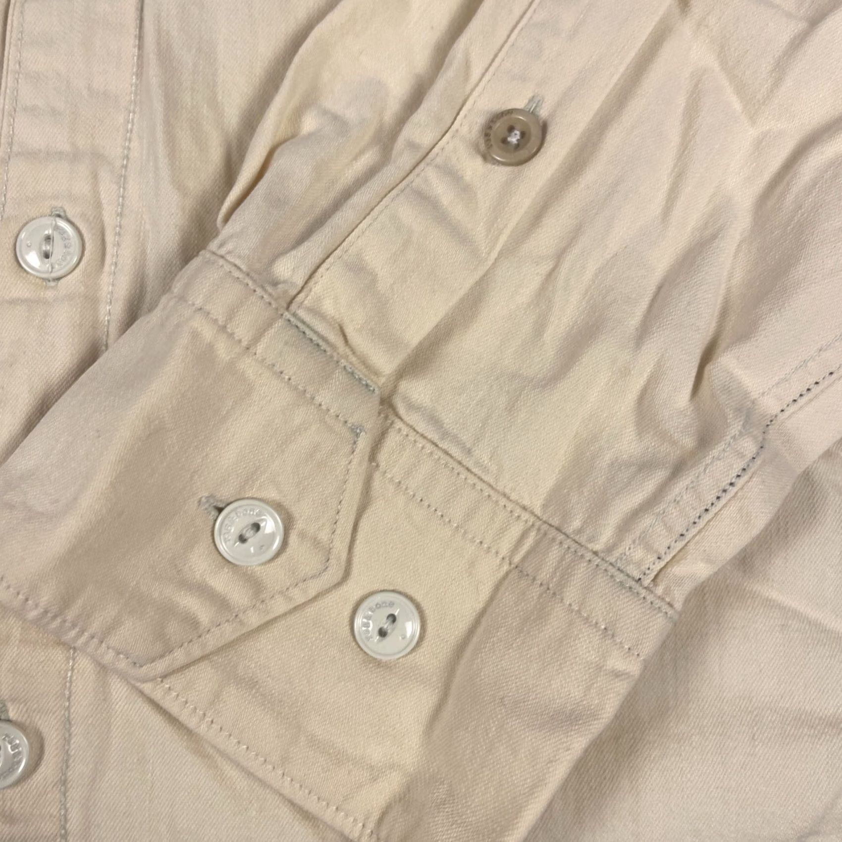 Rag & Bone rag & bone Shirt Large Long Sleeve Ivory Cotton Classic USA Chin Collar Button Size US L / EU 52-54 / 3 - 5 Thumbnail