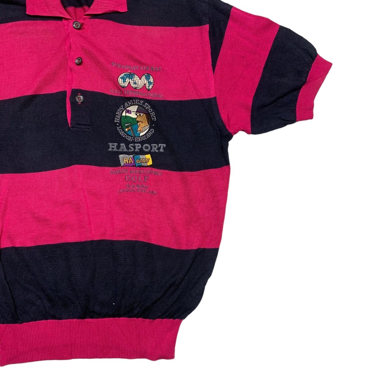 Hardy Amies Hardy Amies Sport Stripe Knitwear Polo Tee Size US L / EU 52-54 / 3 - 3 Thumbnail