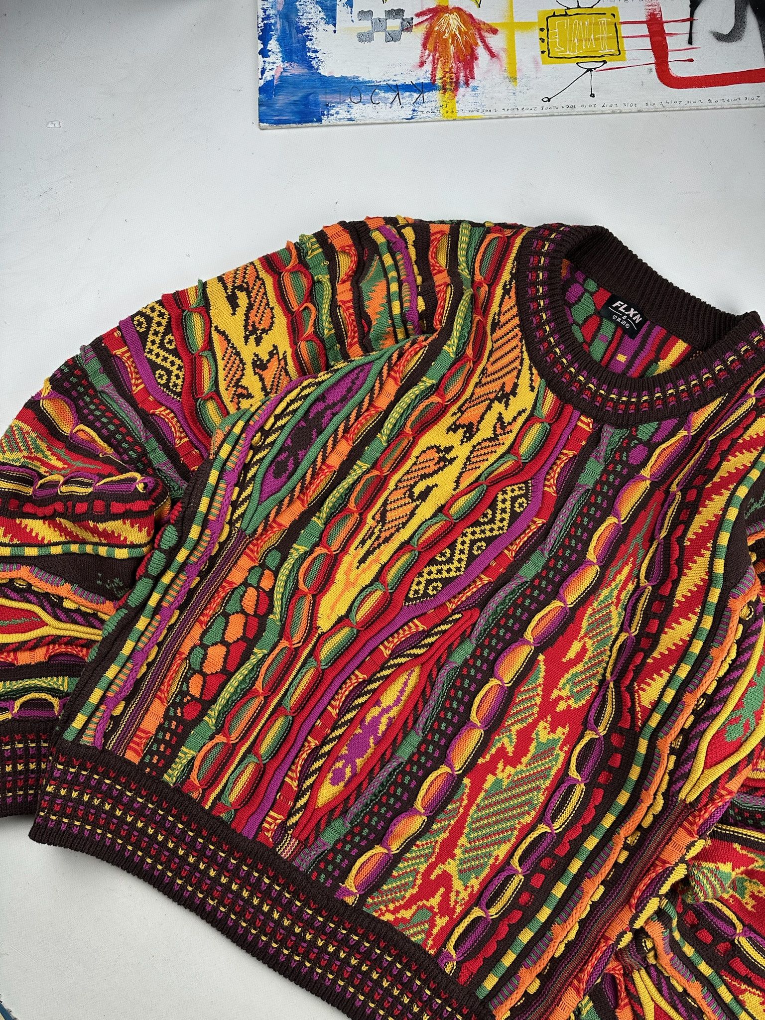 Other Multicolor 3D Knit Coogi Style Flxn Sweater Size US XL / EU 56 / 4 - 5 Thumbnail