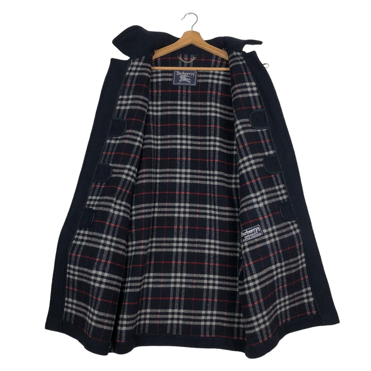 Burberry 🌺VINTAGE BURBERRY MADE IN ENGLAND WOOL DUFFLE LONG JACKET Size US L / EU 52-54 / 3 - 15 Thumbnail