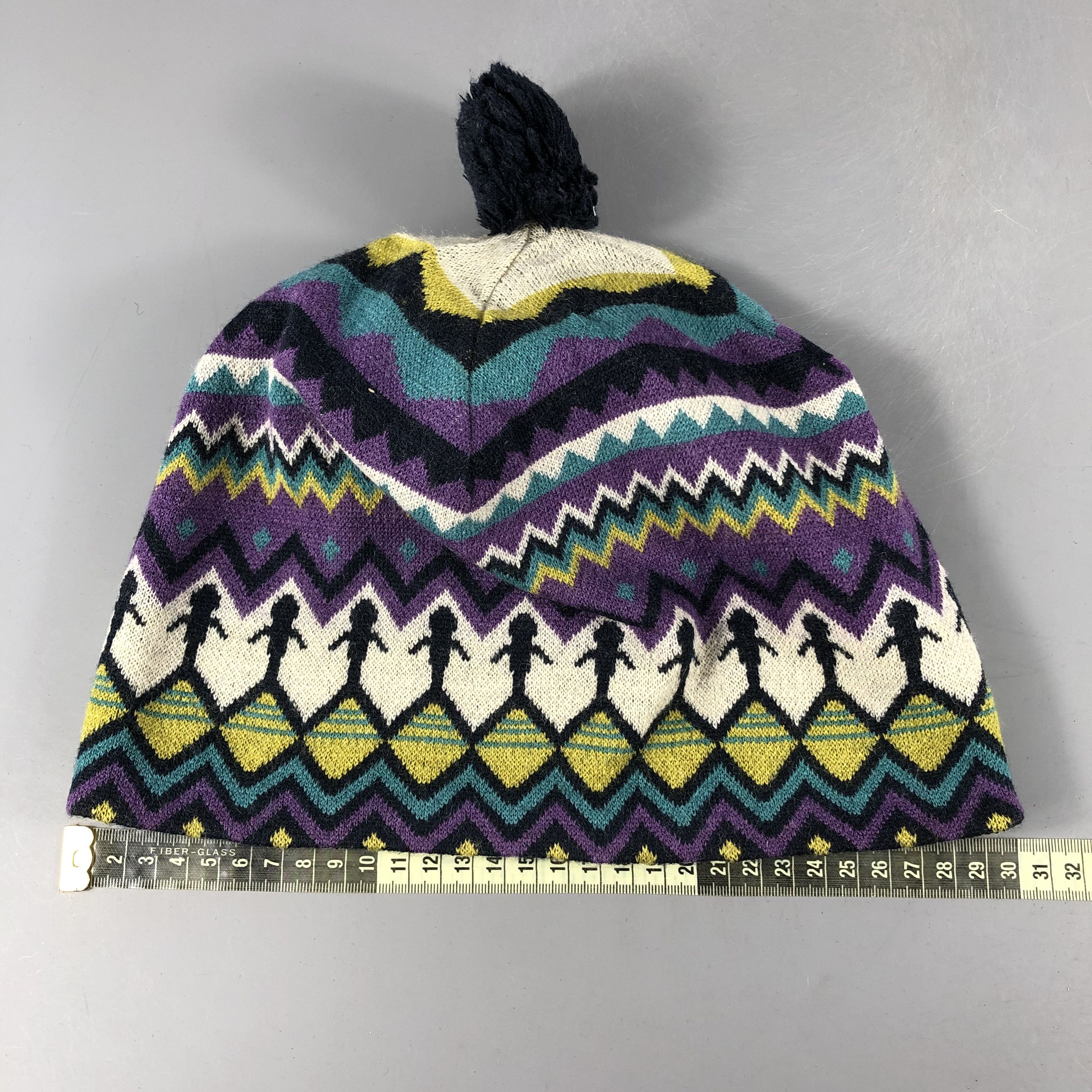 Vintage Jochomola Multiclor Beanie Snow Hat Snow Cap -D1257 Size ONE SIZE - 3 Thumbnail