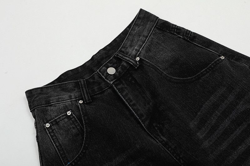 Vintage American Retro Distressed High-Waisted Wide-Leg Jeans Size US 32 / EU 48 - 3 Thumbnail