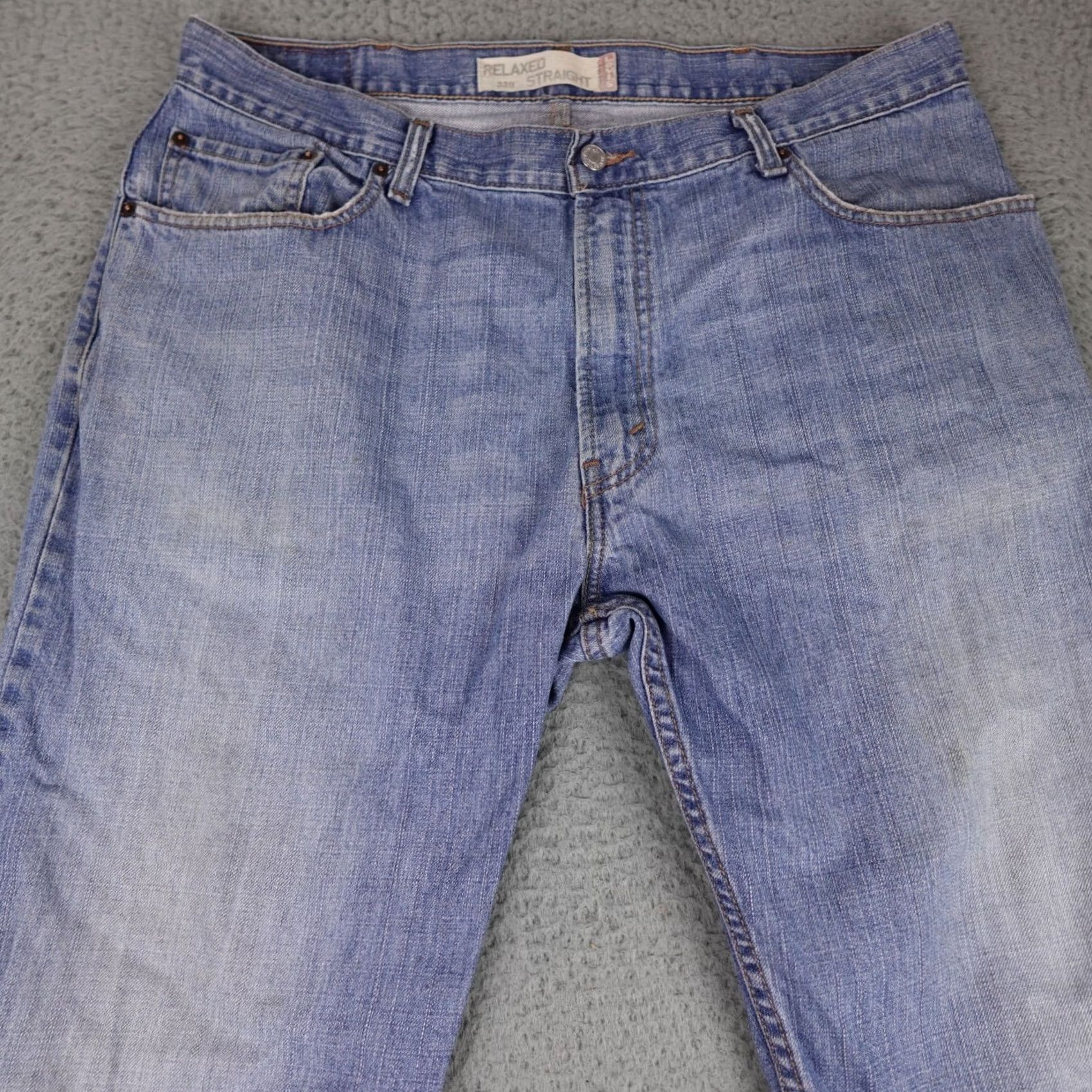 Levi's Levi's 559 Jeans Mens 38x32 Blue Denim Light Wash Relaxed Straight Loose Baggy Size US 38 / EU 54 - 6 Thumbnail