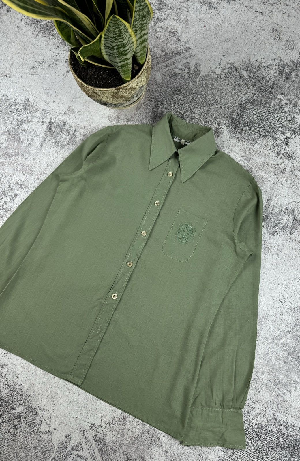 Louis Feraud 80S Louis Feraud Made in France Paris Longsleeve Shirt Tee Size L / US 10 / IT 46 - 3 Thumbnail