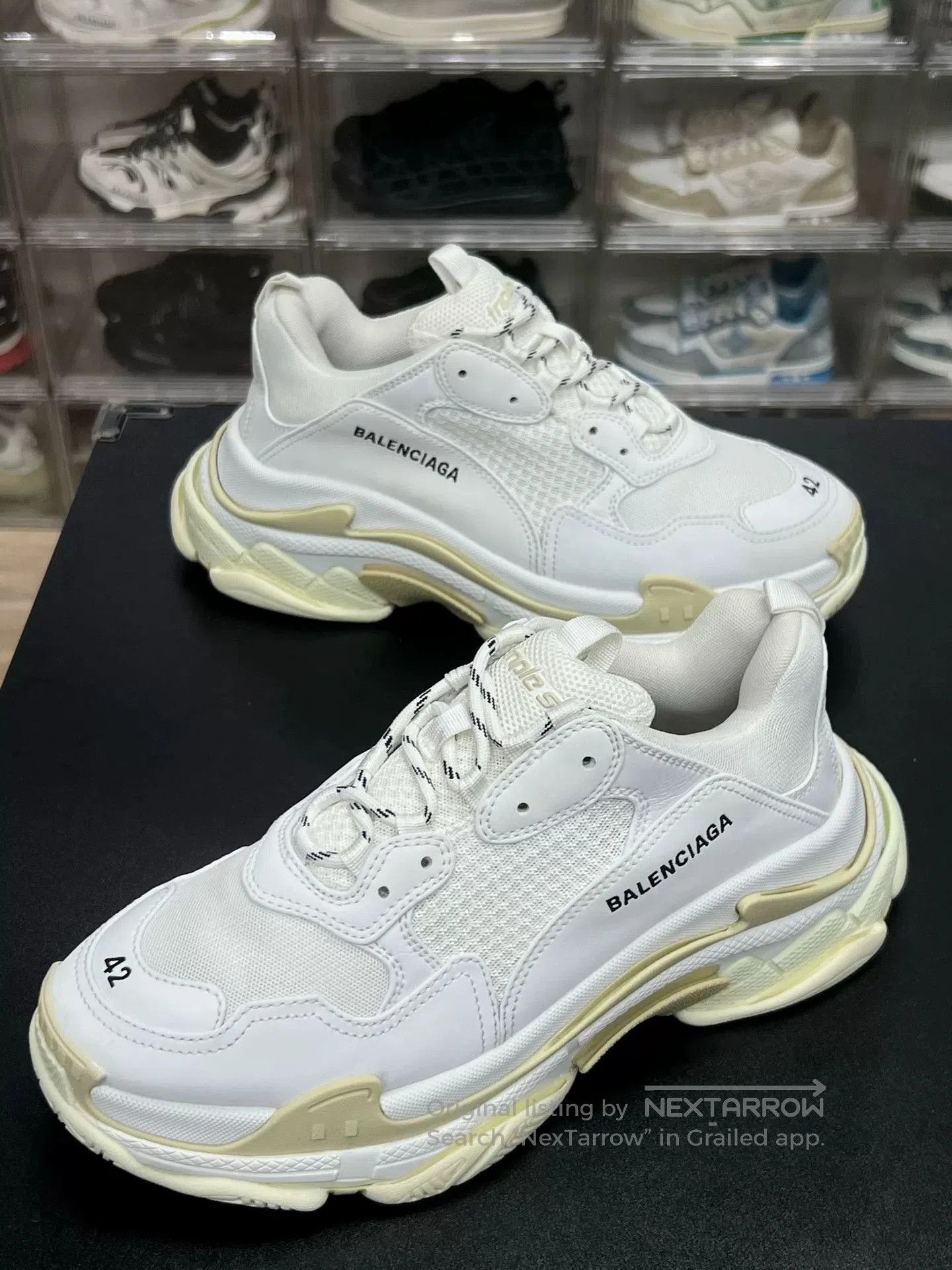 Balenciaga Balenciaga Triple S Sneakers in White and Brown. Size US 9 / EU 42 - 1 Thumbnail