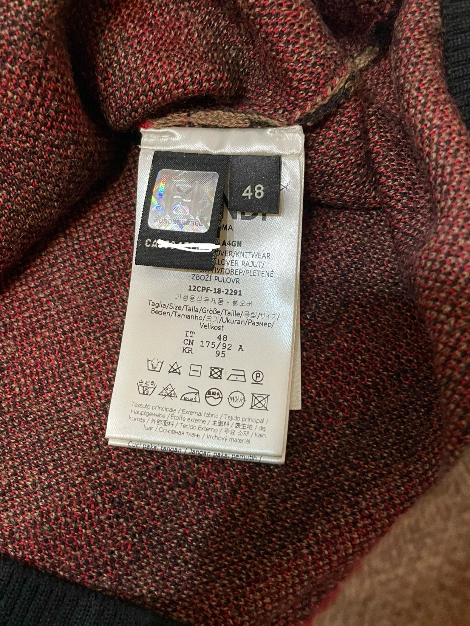 Fendi FENDI BROWN WOOL FOREVER FENDI ALL-OVER TURTLENECK Size US M / EU 48-50 / 2 - 3 Thumbnail
