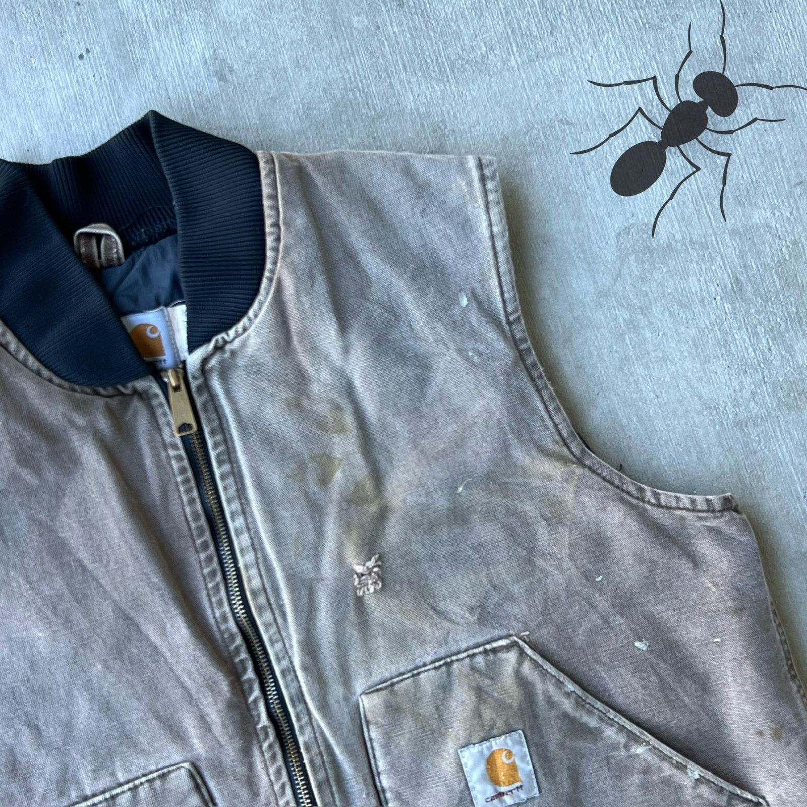 Carhartt × Vintage Carhartt V02 CHT faded brown work wear vest Size US L / EU 52-54 / 3 - 4 Thumbnail