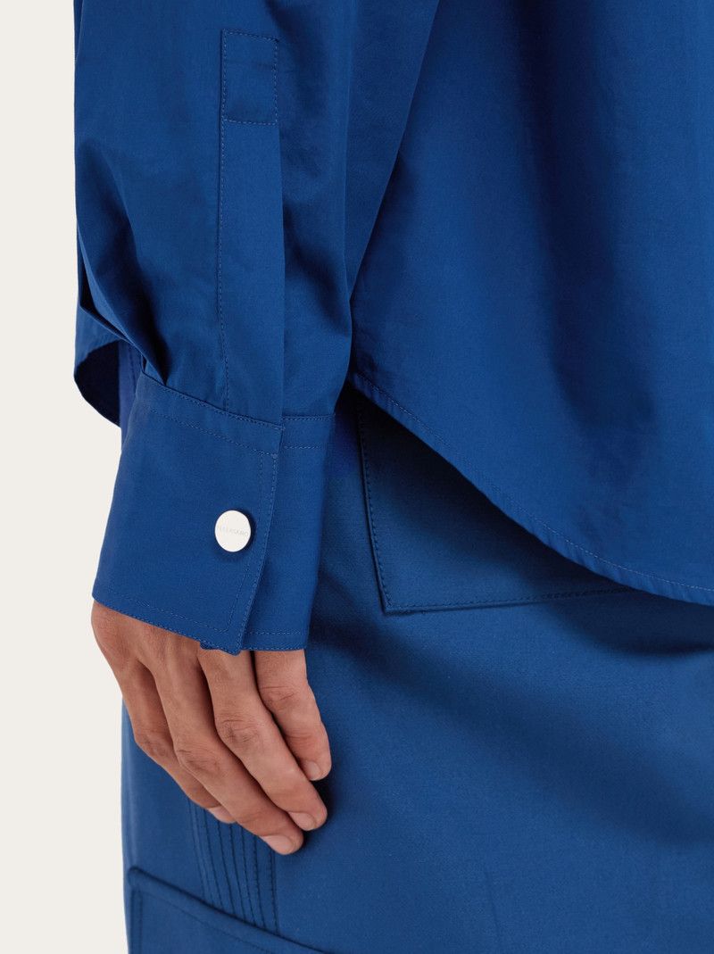 Salvatore Ferragamo o1s1rm0226 Botton Down Shirt in Blue Size US XL / EU 56 / 4 - 6 Thumbnail