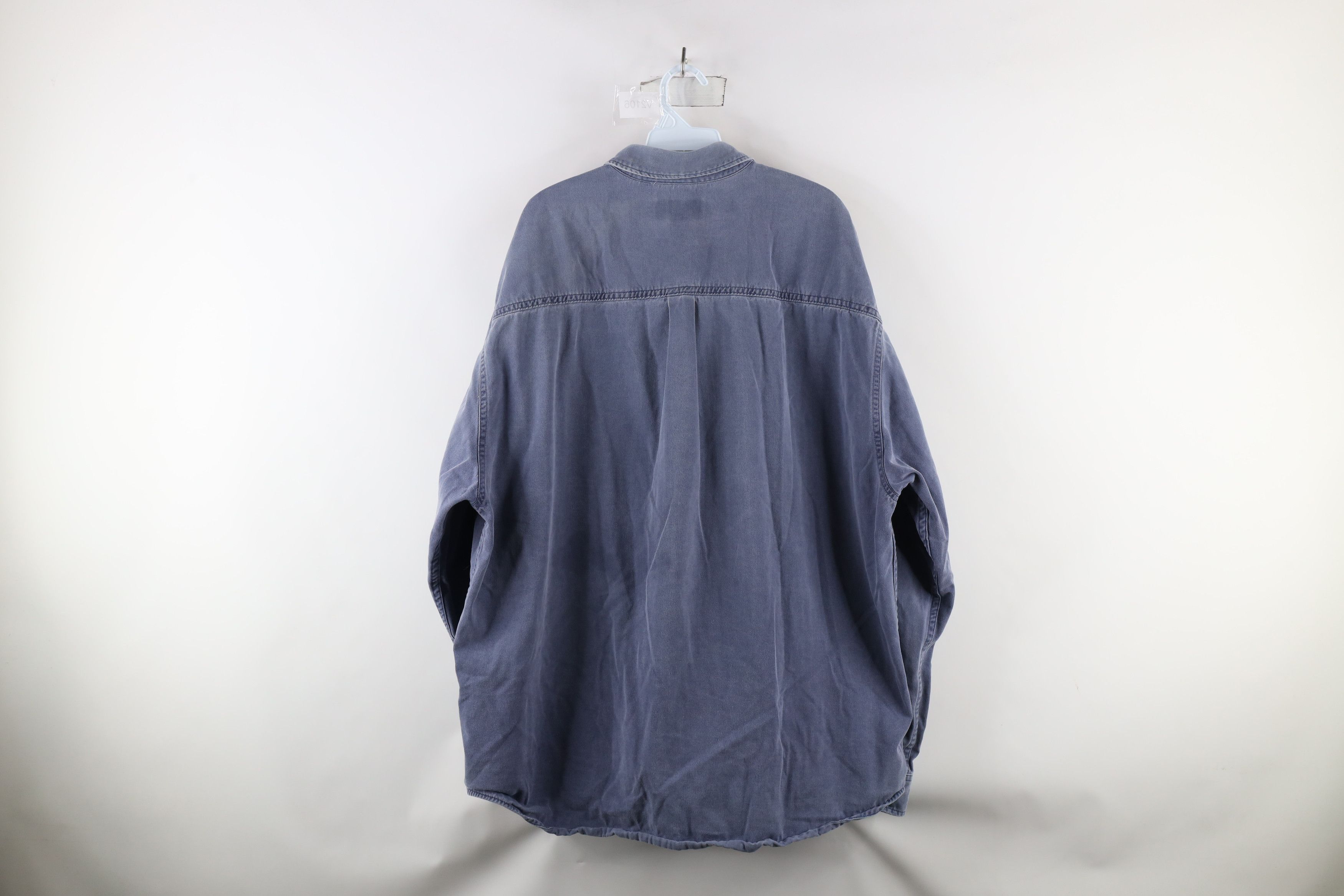 Eddie Bauer × Vintage Vintage 90s Eddie Bauer Thrashed Collared Button Down Shirt Size US XL / EU 56 / 4 - 11 Thumbnail