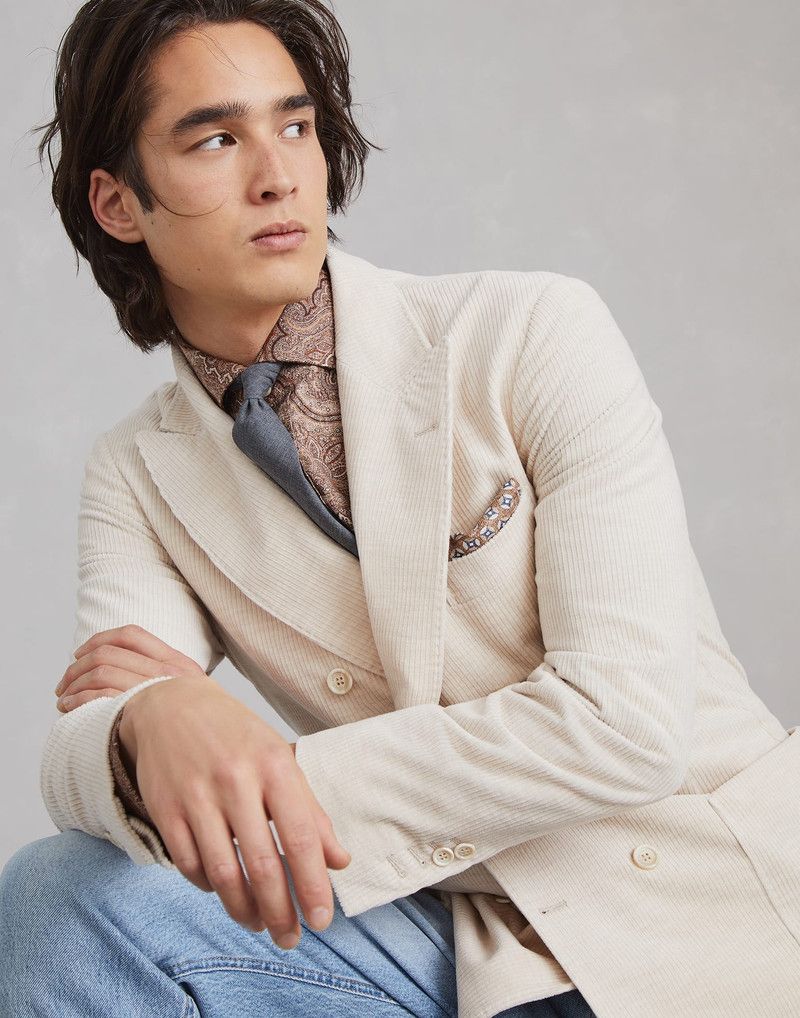 Brunello Cucinelli o1w1db10226 Suit Type Jacket in Beige/Khaki Size US S / EU 44-46 / 1 - 2 Thumbnail