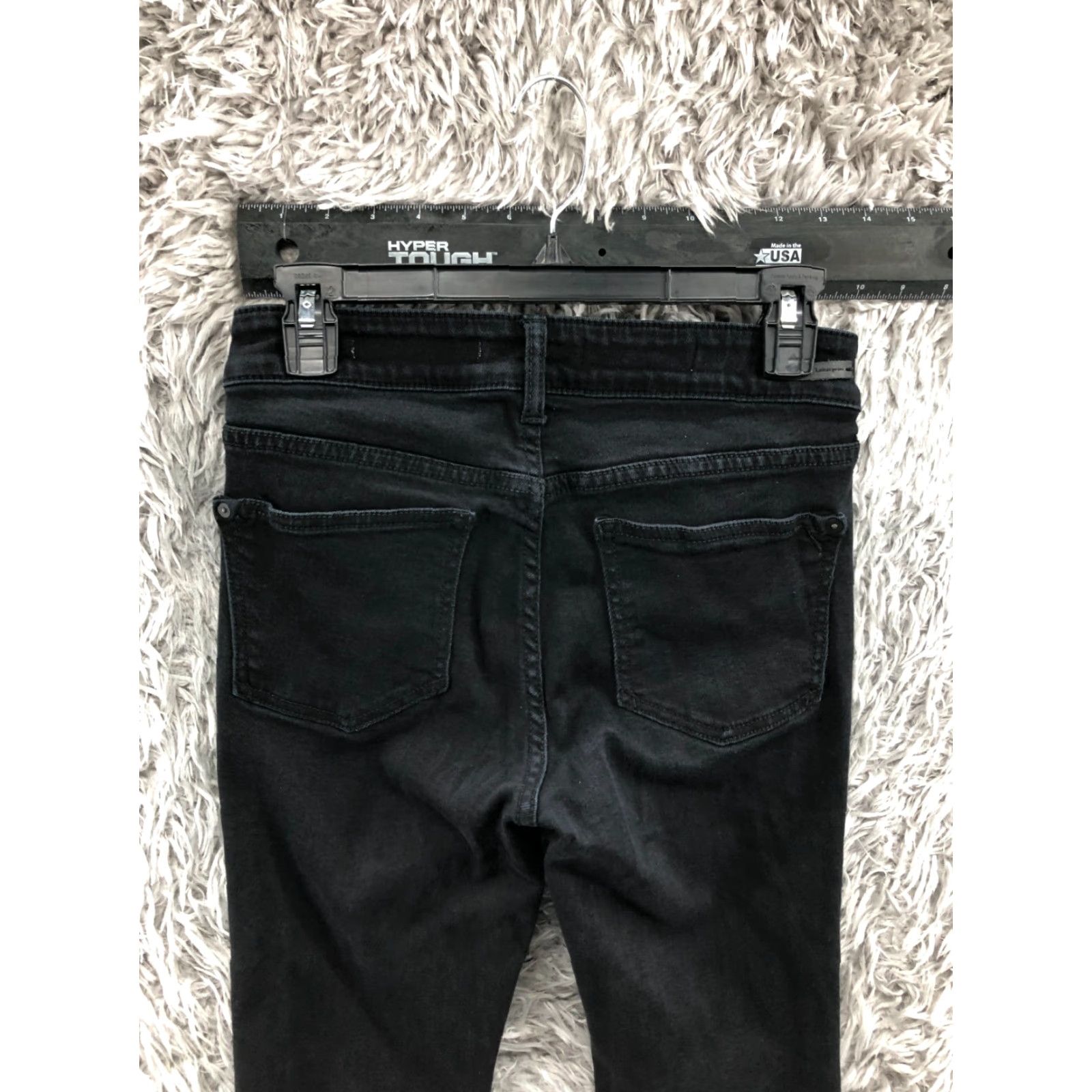 Anthropologie Pilcro and The Letterpress Jeans Size 27 Womens Black Dark Wash High Rise Skinny Denim 5-Pocket Size 27" / US 4 / IT 40 - 6 Thumbnail