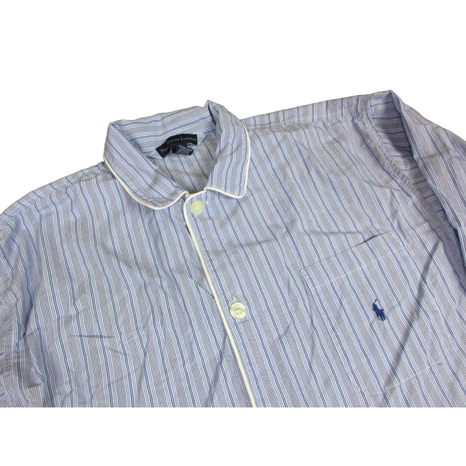 Polo Ralph Lauren Polo Ralph Lauren Shirt Mens Medium Blue Pajamas Sleepwear Button Up Lounge Size US M / EU 48-50 / 2 - 1 Thumbnail