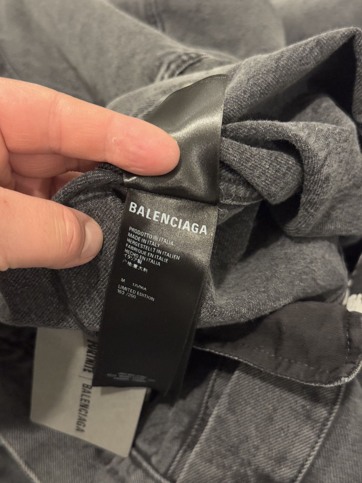 Balenciaga *RARE* 163/200 BALENCIAGA X FORTNITE DEMNA GREY DENIM JACKET Size US M / EU 48-50 / 2 - 16 Thumbnail
